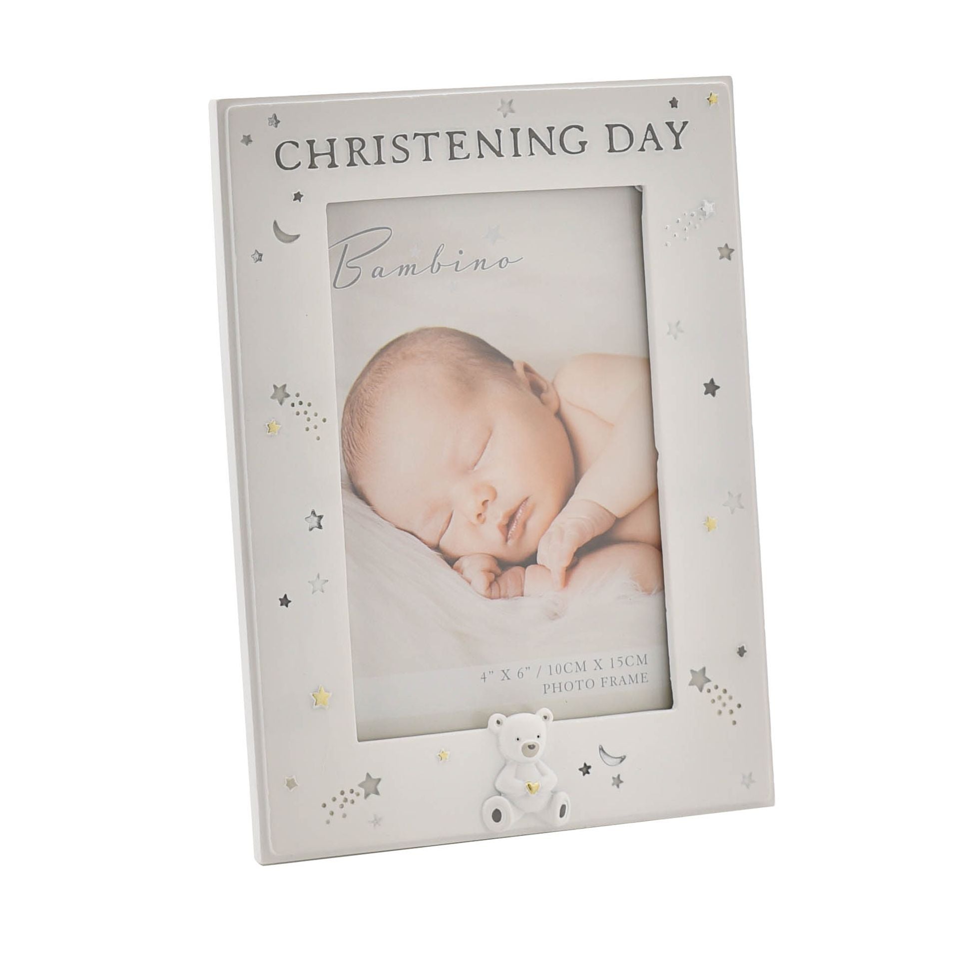 Bambino Resin Christening Day Photo Frame 4" x 6"