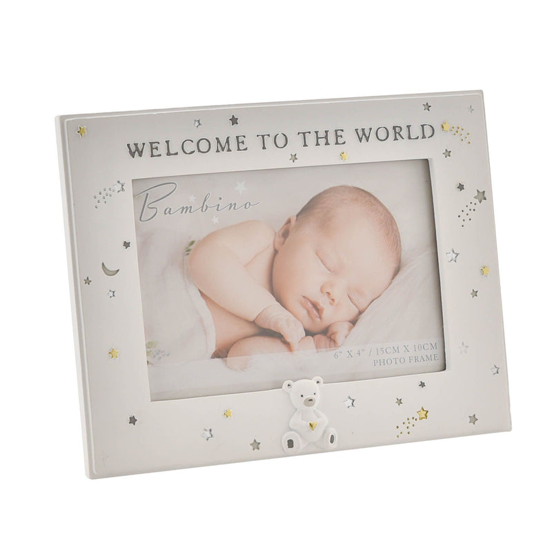 Bambino Resin Welcome To The World Photo Frame 6" x 4"