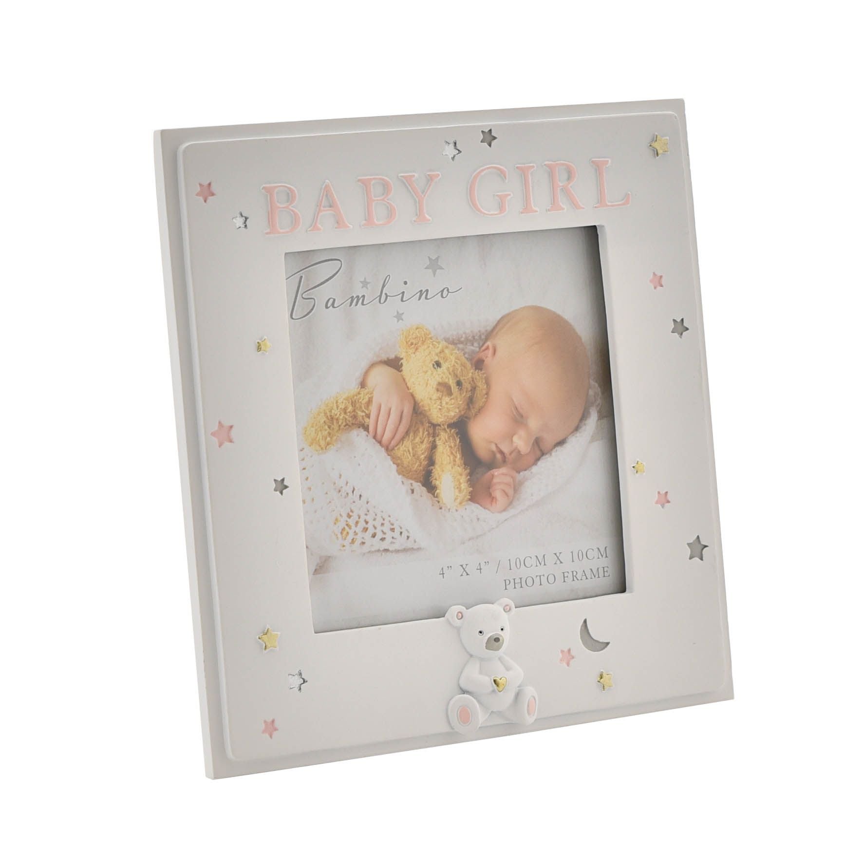 Bambino Resin Baby Girl 4" x 4" Photo Frame