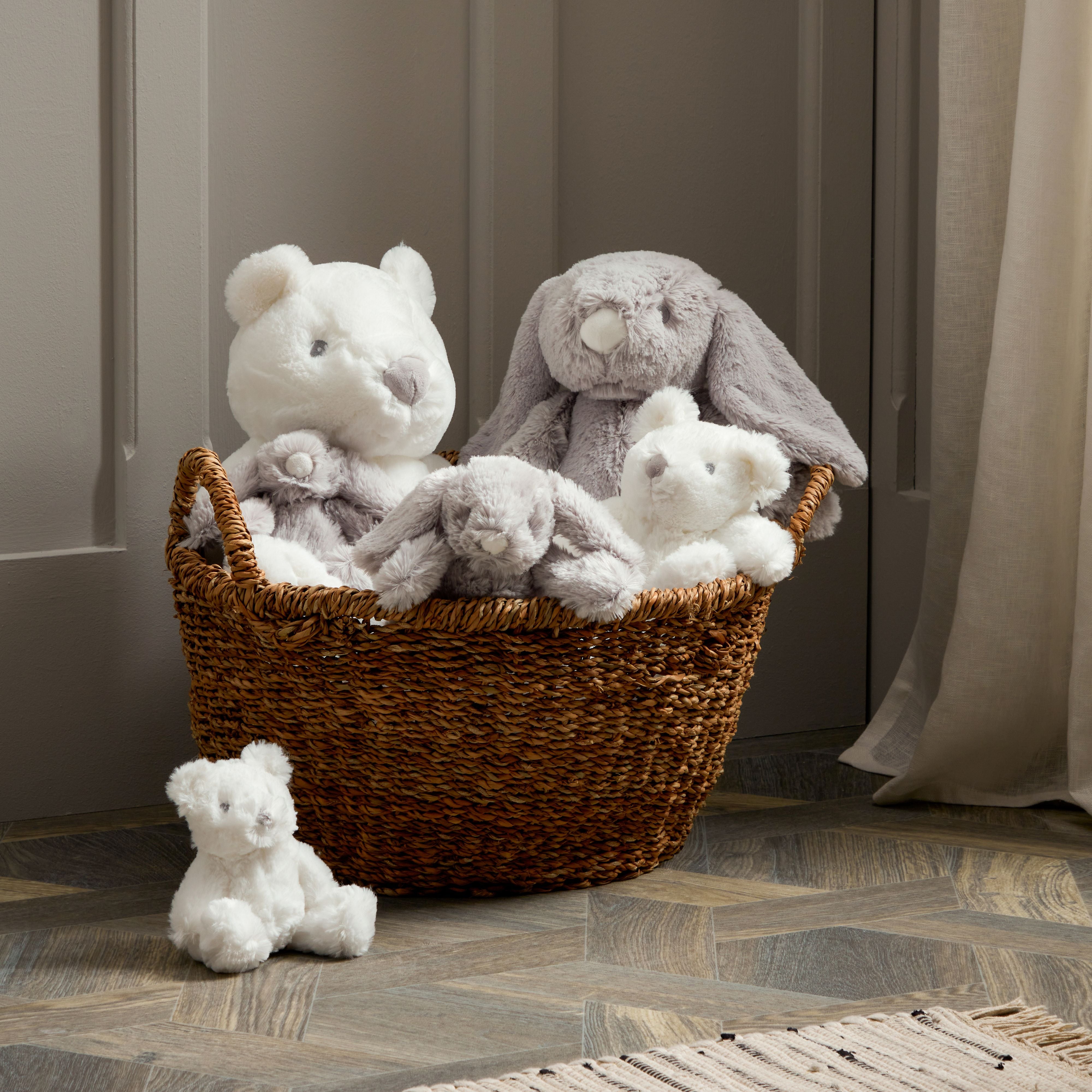 Bambino Grey Plush Rabbit Medium 18cm