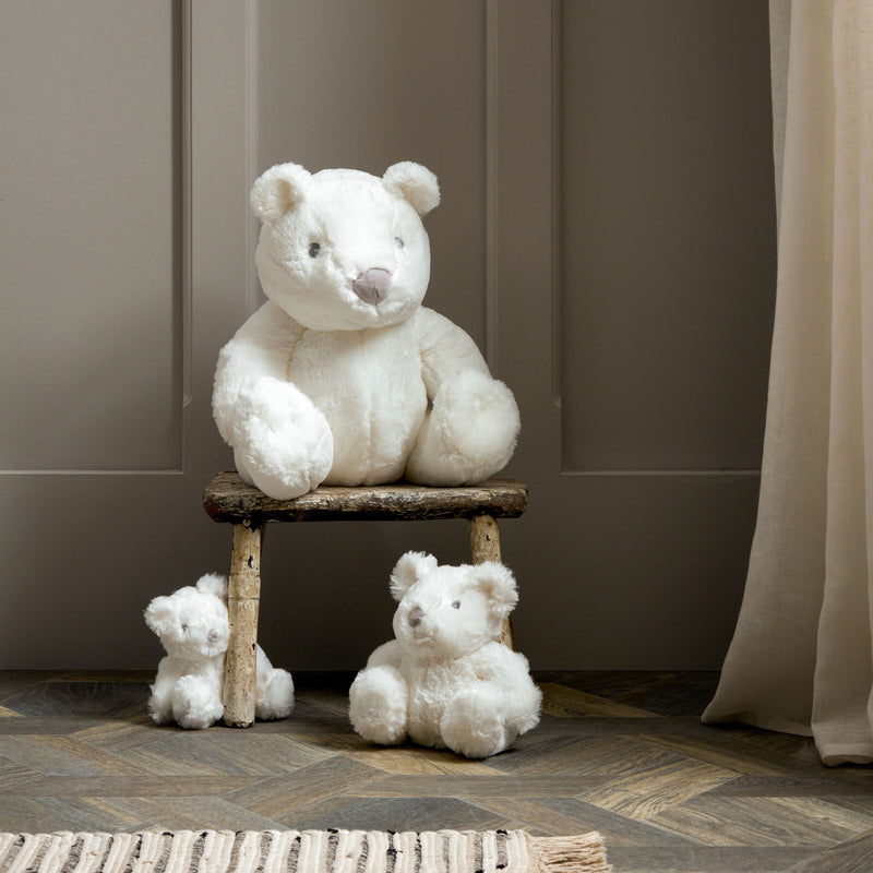 Bambino White Plush Bear Large 31cm