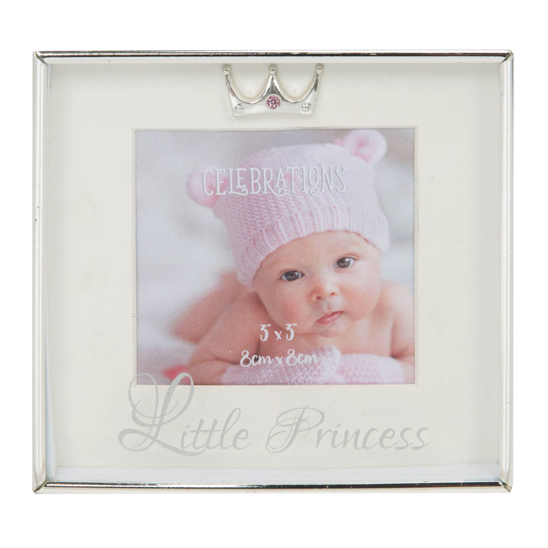Silverplated Box Frame 3" x 3" - Little Princess