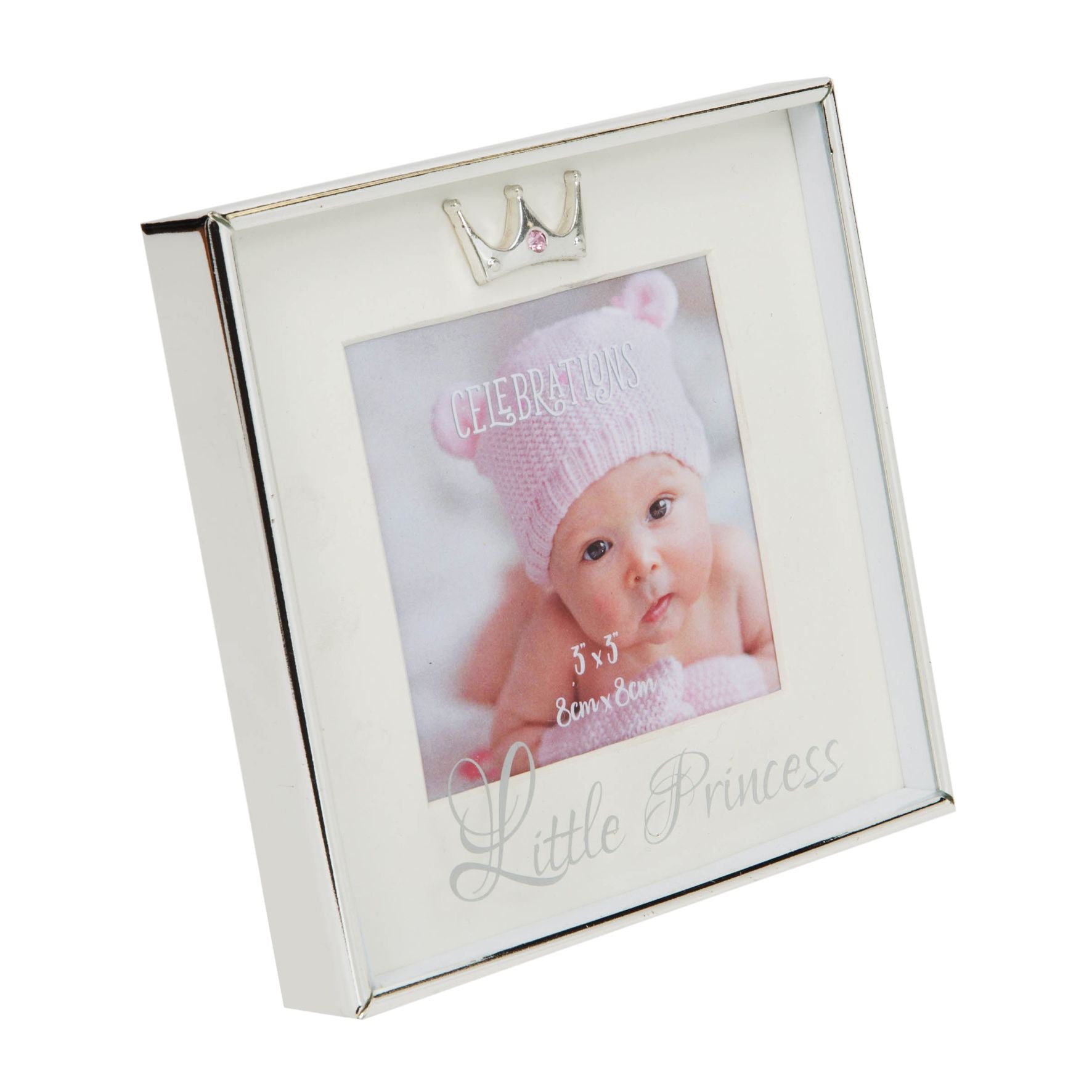 Silverplated Box Frame 3" x 3" - Little Princess