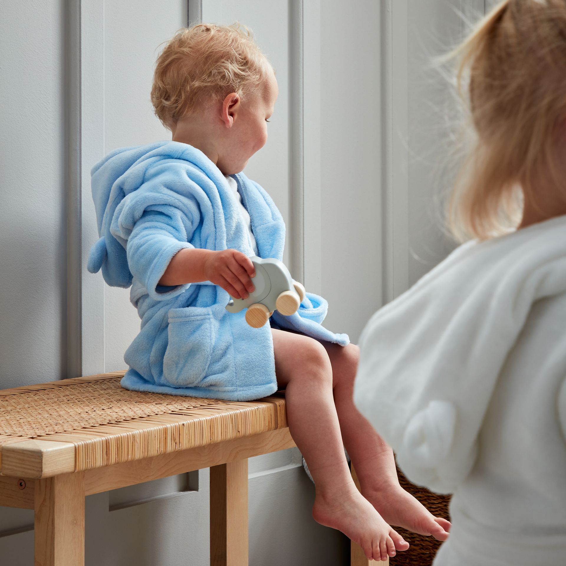 Bambino Babys First Dressing Gown - Blue 3-6 Months