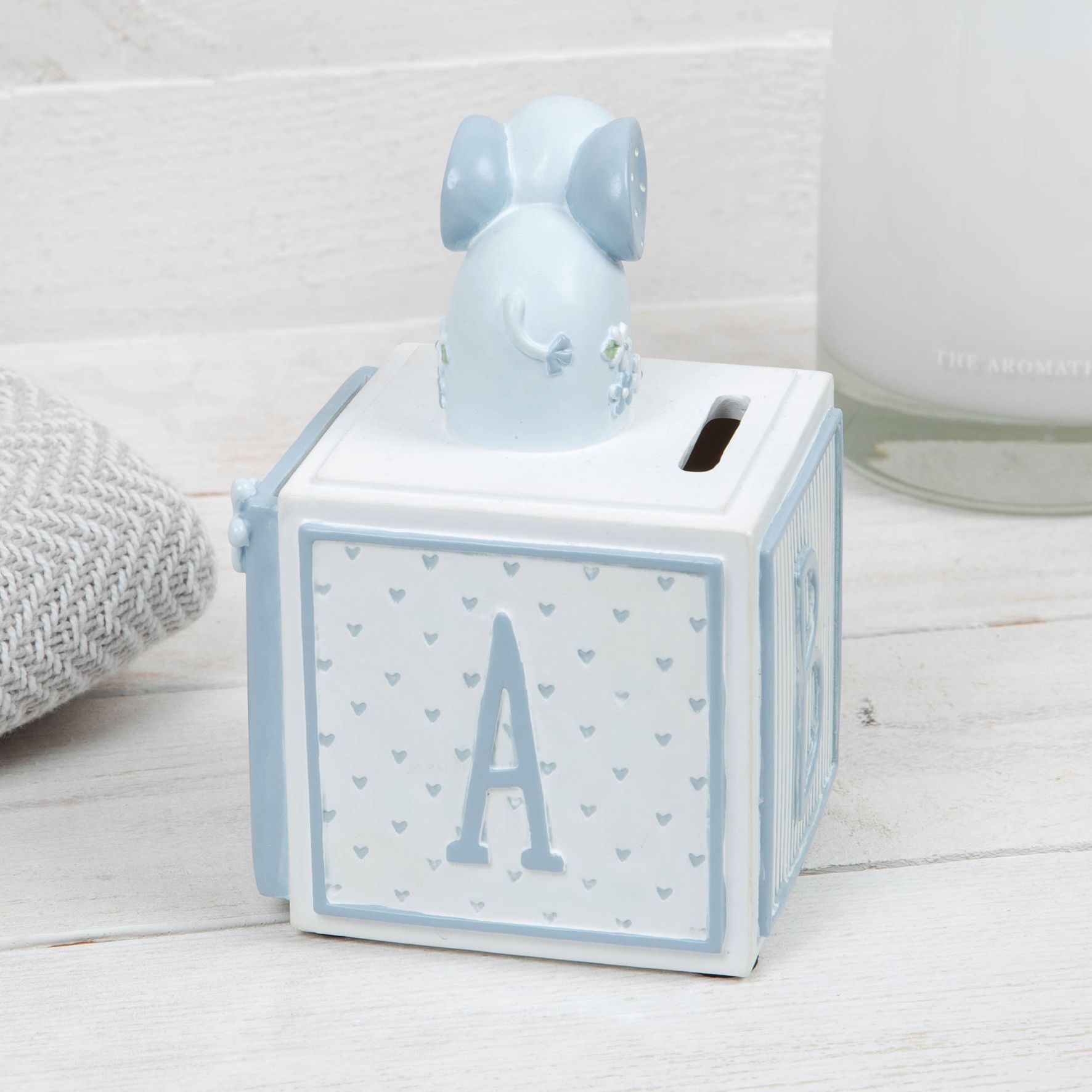 Petit Cheri Collection Resin Money Box & Frame - Blue