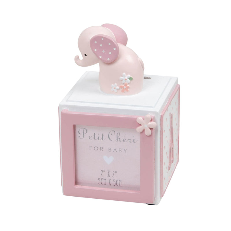 Petit Cheri Collection Resin Money Box & Frame - Pink