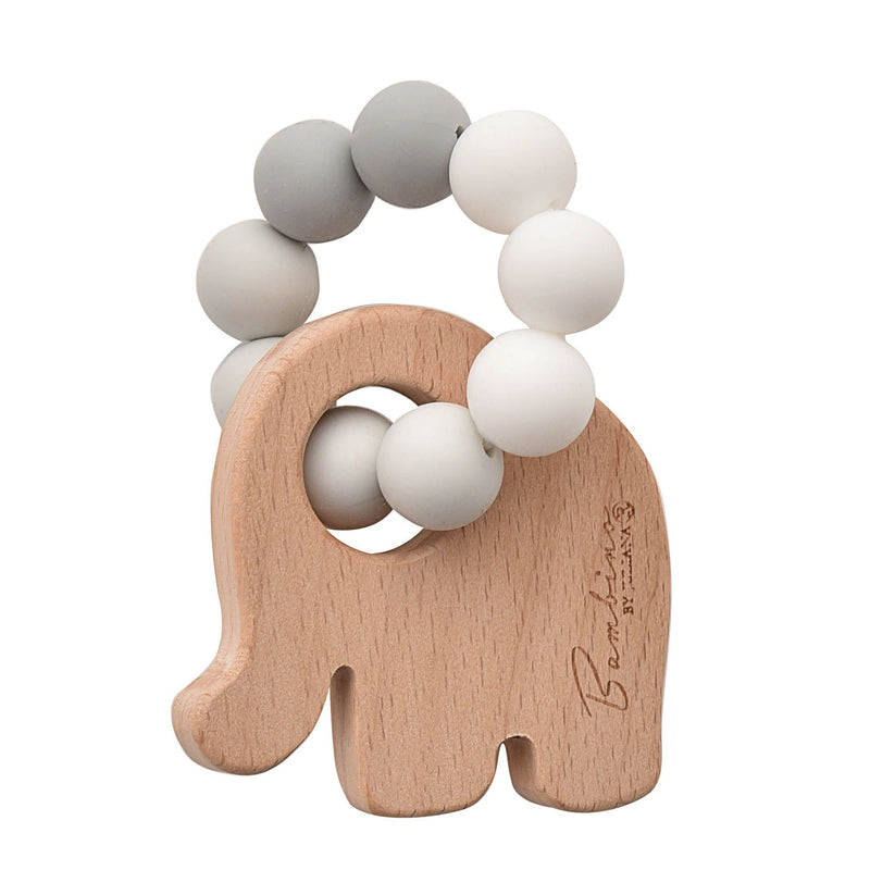 Bambino Elephant Teething Toy Grey