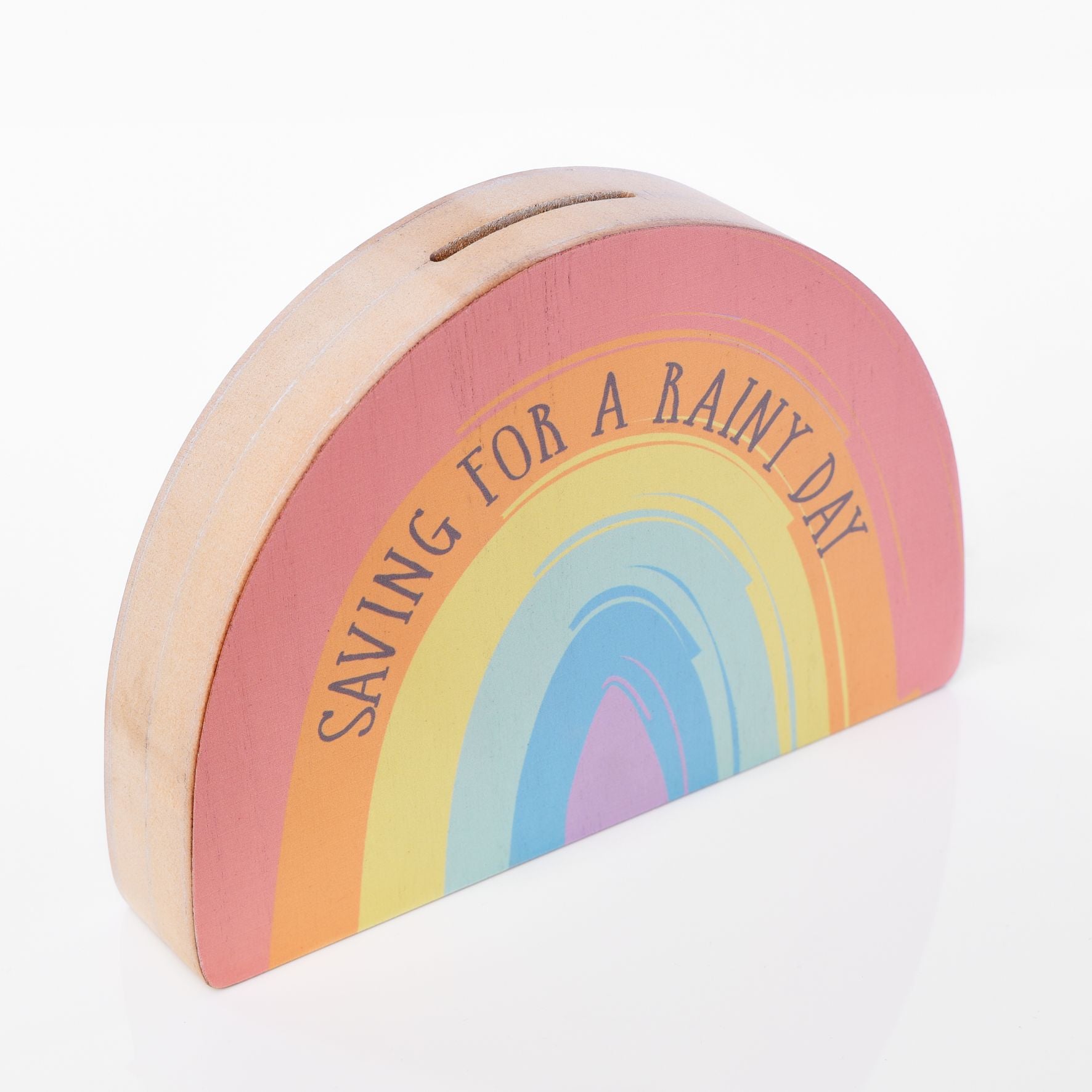 Petit Cheri Rainbow Shape Money Box "Saving For a Rainy Day"