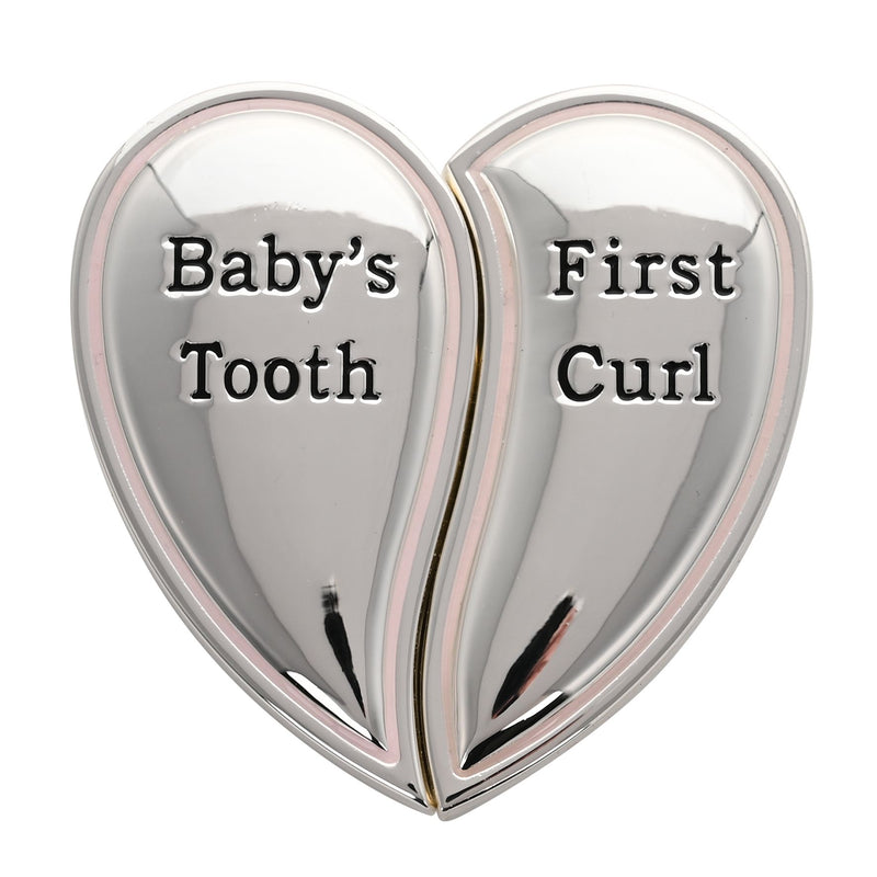 Hello Baby Silverplated Tooth & Curl Set - Heart