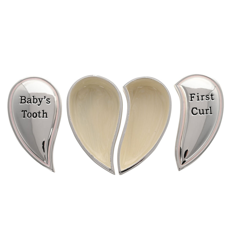 Hello Baby Silverplated Tooth & Curl Set - Heart