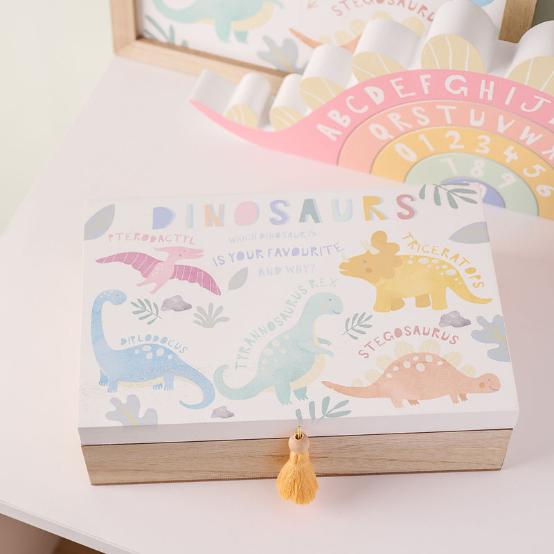 Petit Cheri Dinosaur Keepsake Box - Dinosaur Names