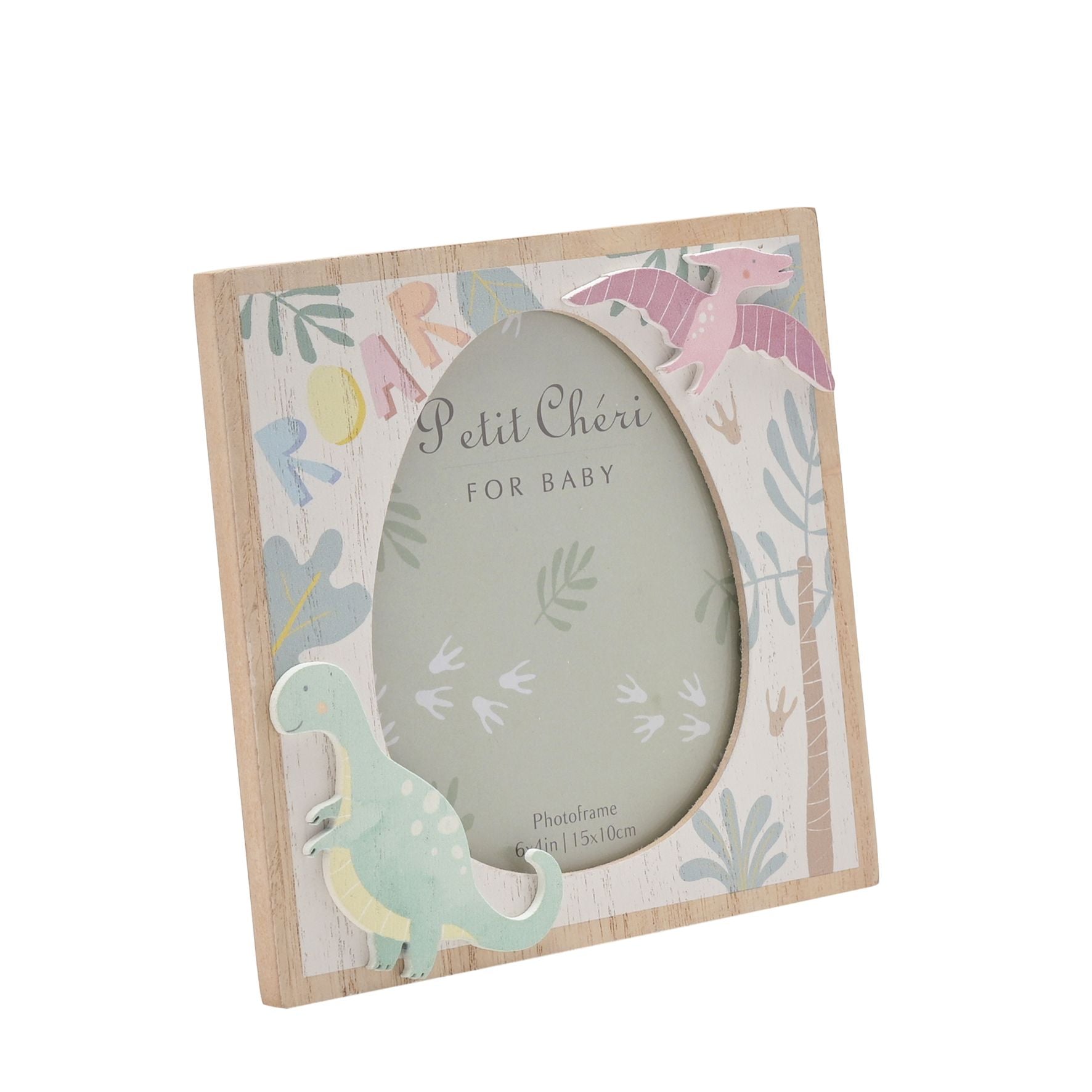 Petit Cheri Dinosaur Frame 4" x 6" -Egg