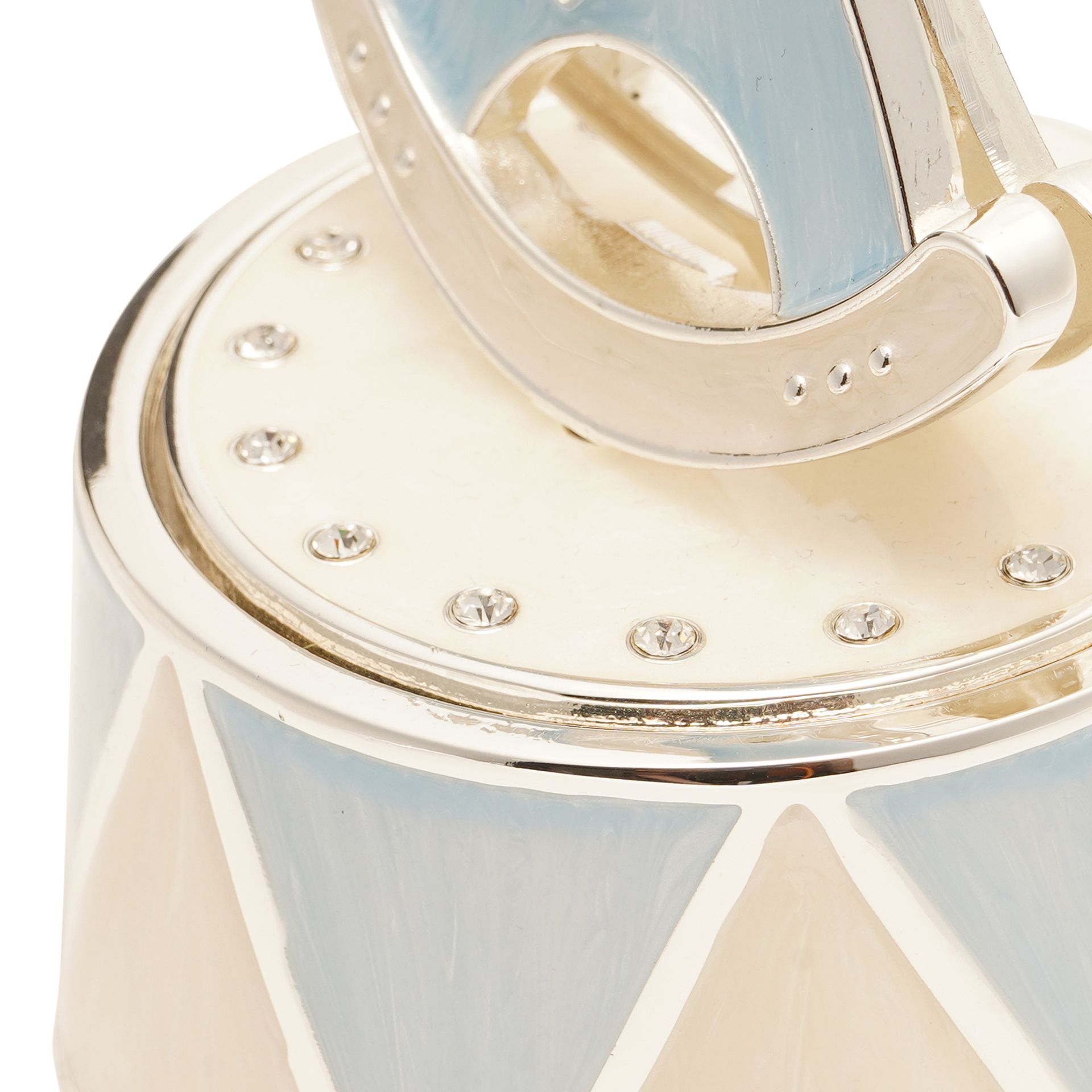 Hello Baby Silverplated Rocking Horse Music Box - Blue