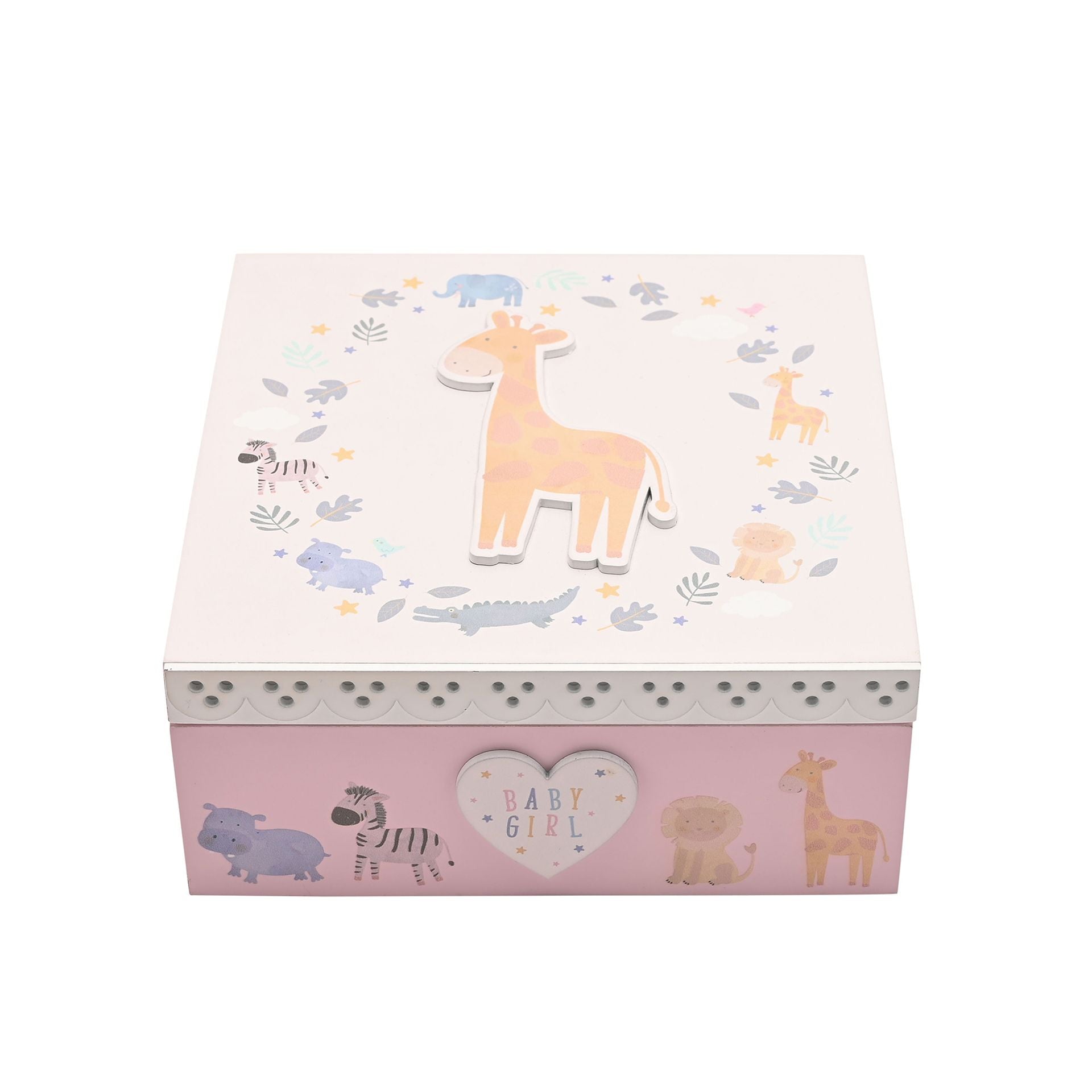 Petit Cheri Giraffe Keepsake Box - Baby Girl