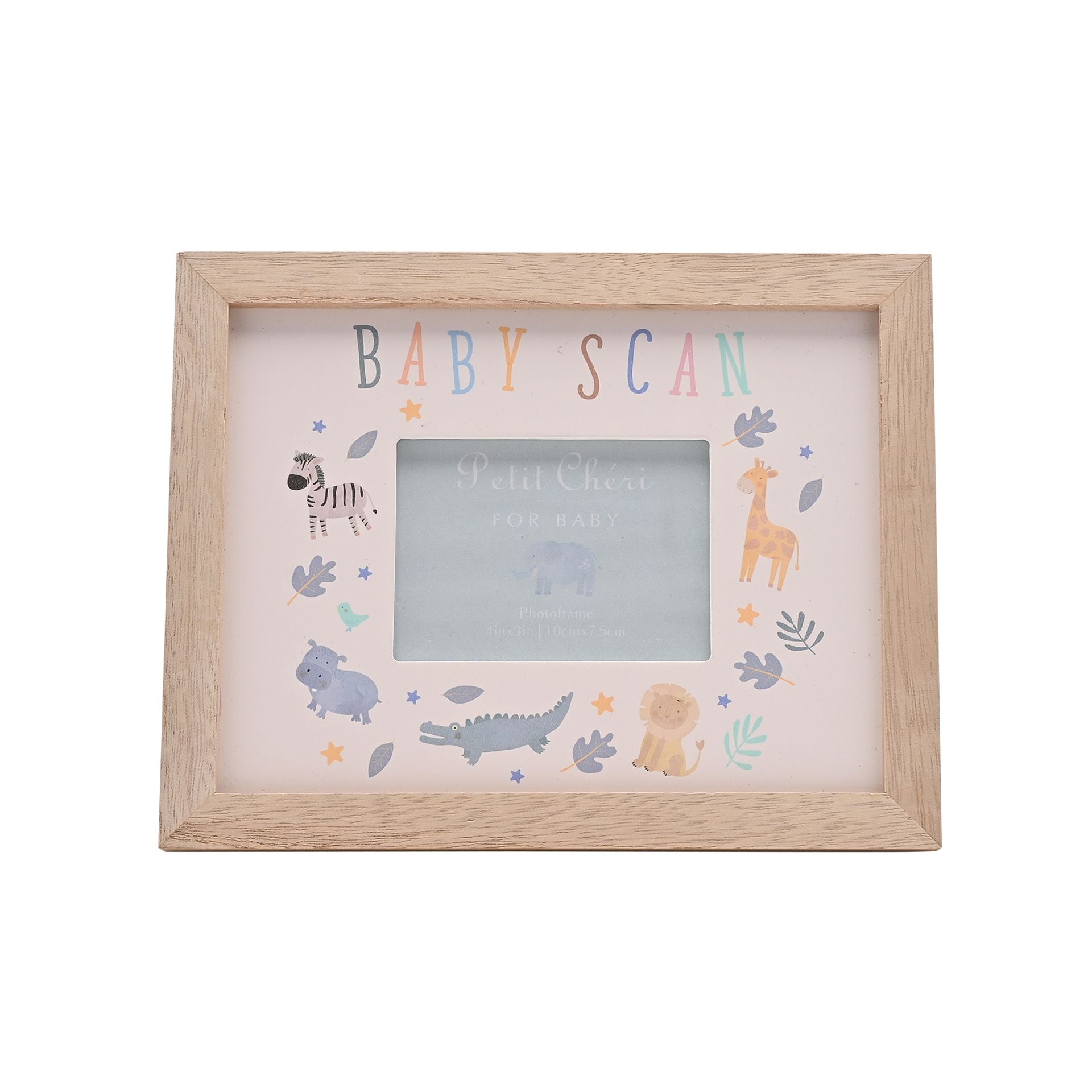 Petit Cheri Animal Border Baby Scan Frame 4" x 3"