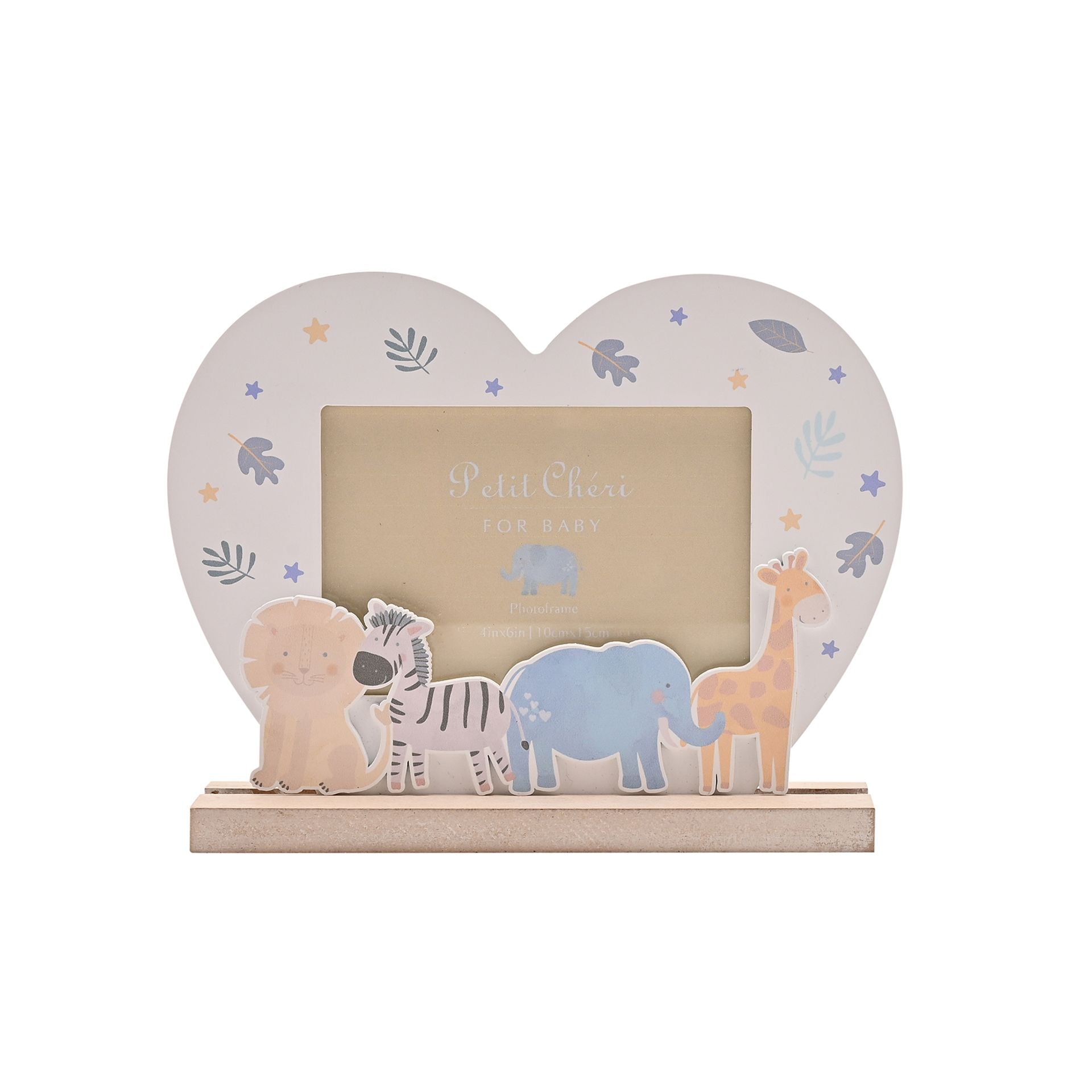 Petit Cheri Animals Heart Frame 6" x 4"