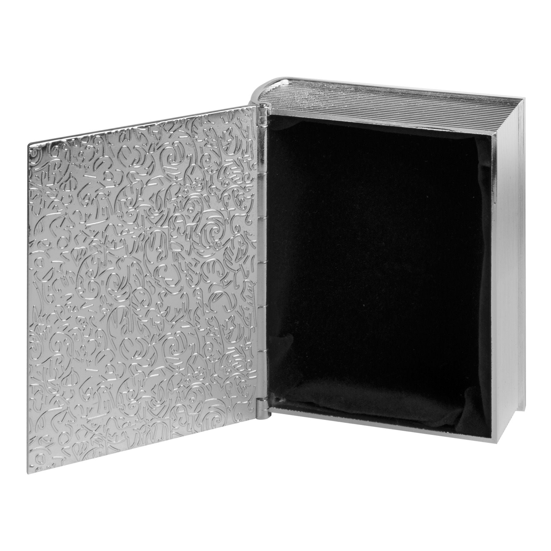 Silverplated & Cream Epoxy Trinket Box - Bible