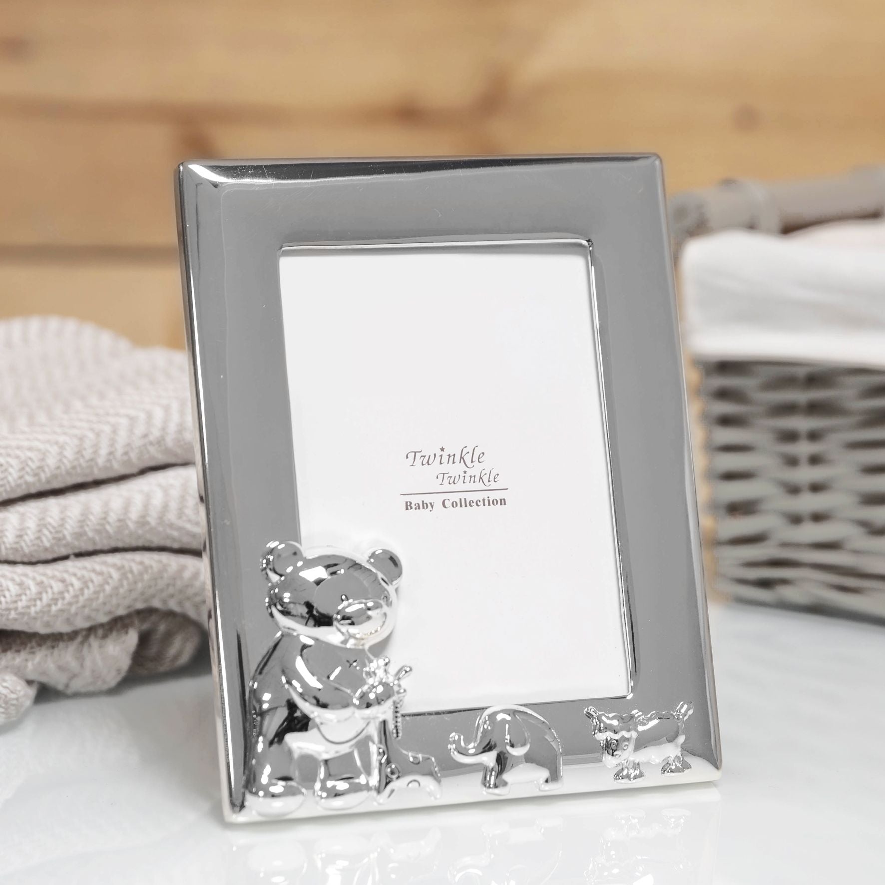 Twinkle Twinkle Silverplated Portrait Frame 3.5" x 5"