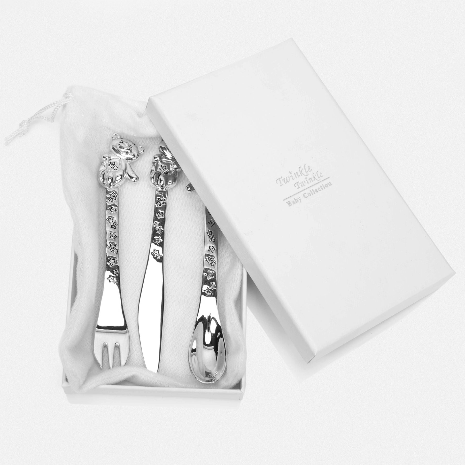 Twinkle Twinkle Silverplated 3pc Cutlery Set
