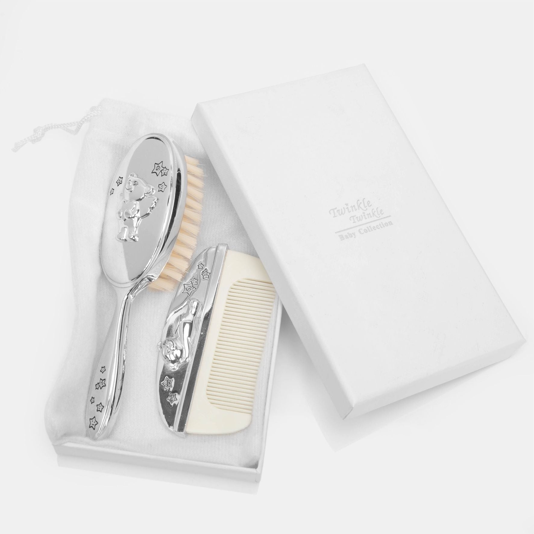 Twinkle Twinkle Silverplated Brush/Comb Set