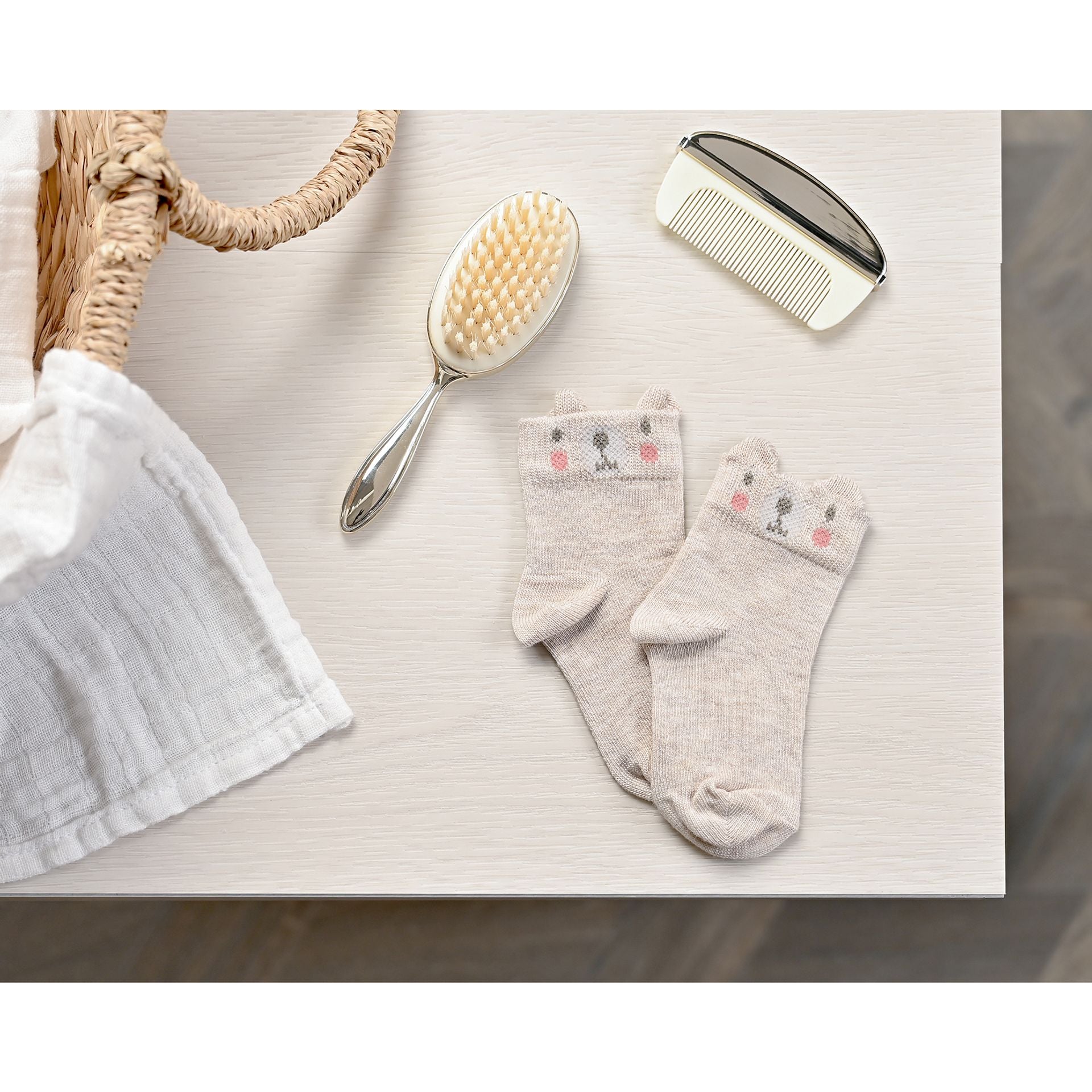 Bambino Baby Silverplated Brush & Comb Set