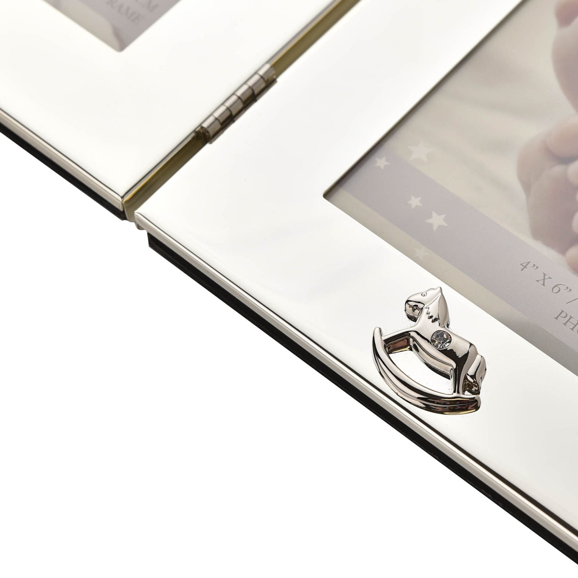 Bambino Silver Plated Double Photo Frame - 4" x 6"