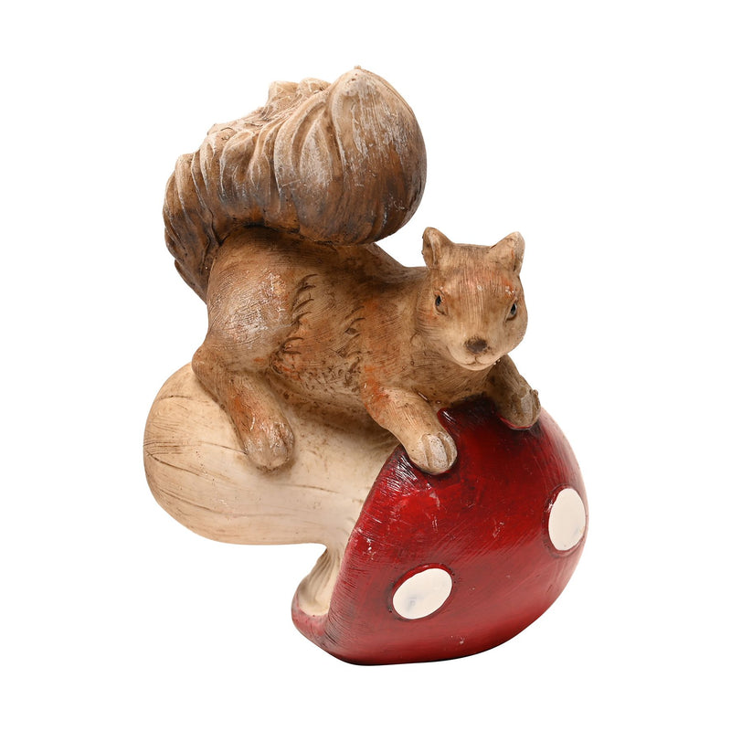 Country Living Squirrel Tipping a Mushroom Over Ornament