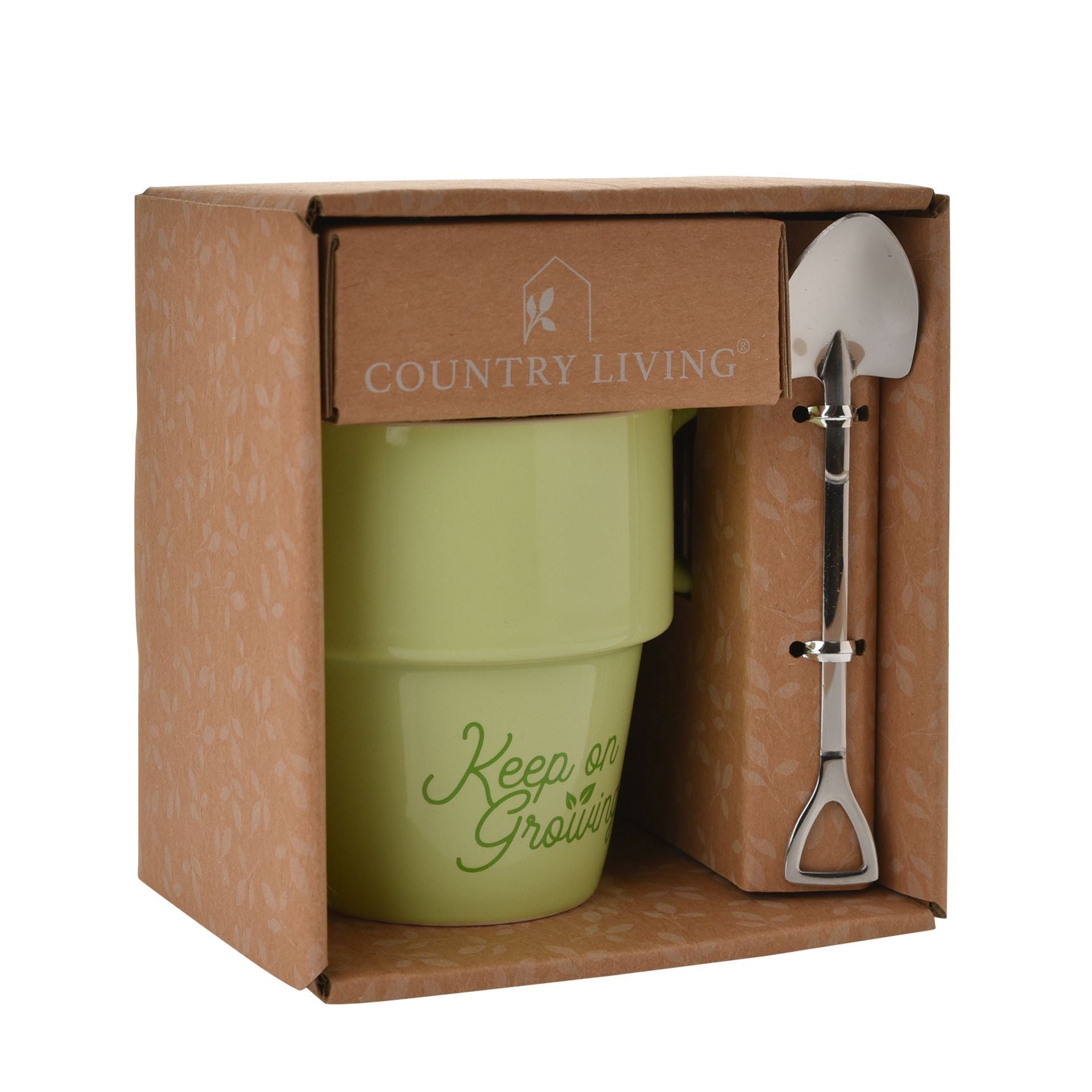 Country Living Gardener's Mug - Green "Keep On Growing"