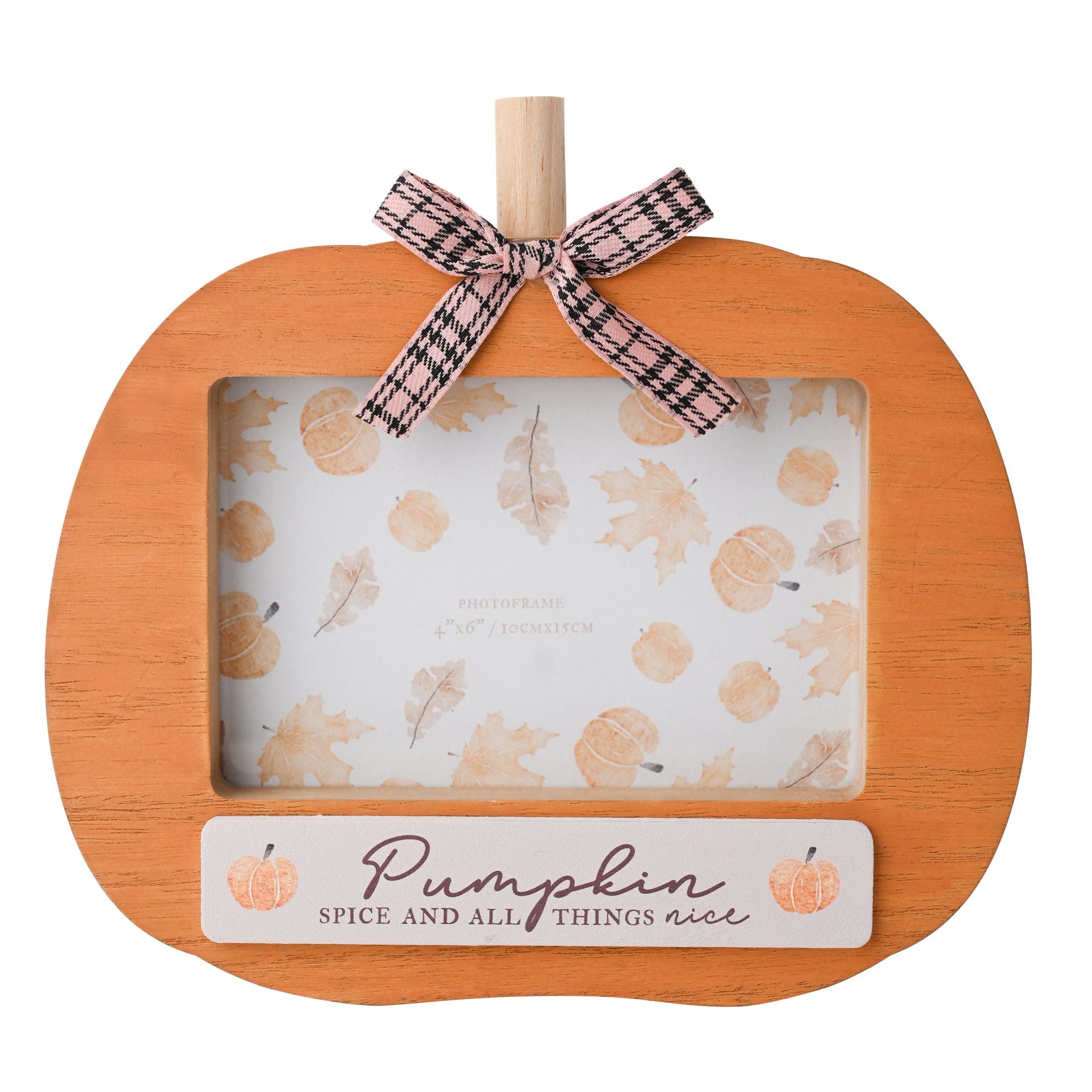 Country Living Photo Frame 6" x 4" - Pumpkin Shaped