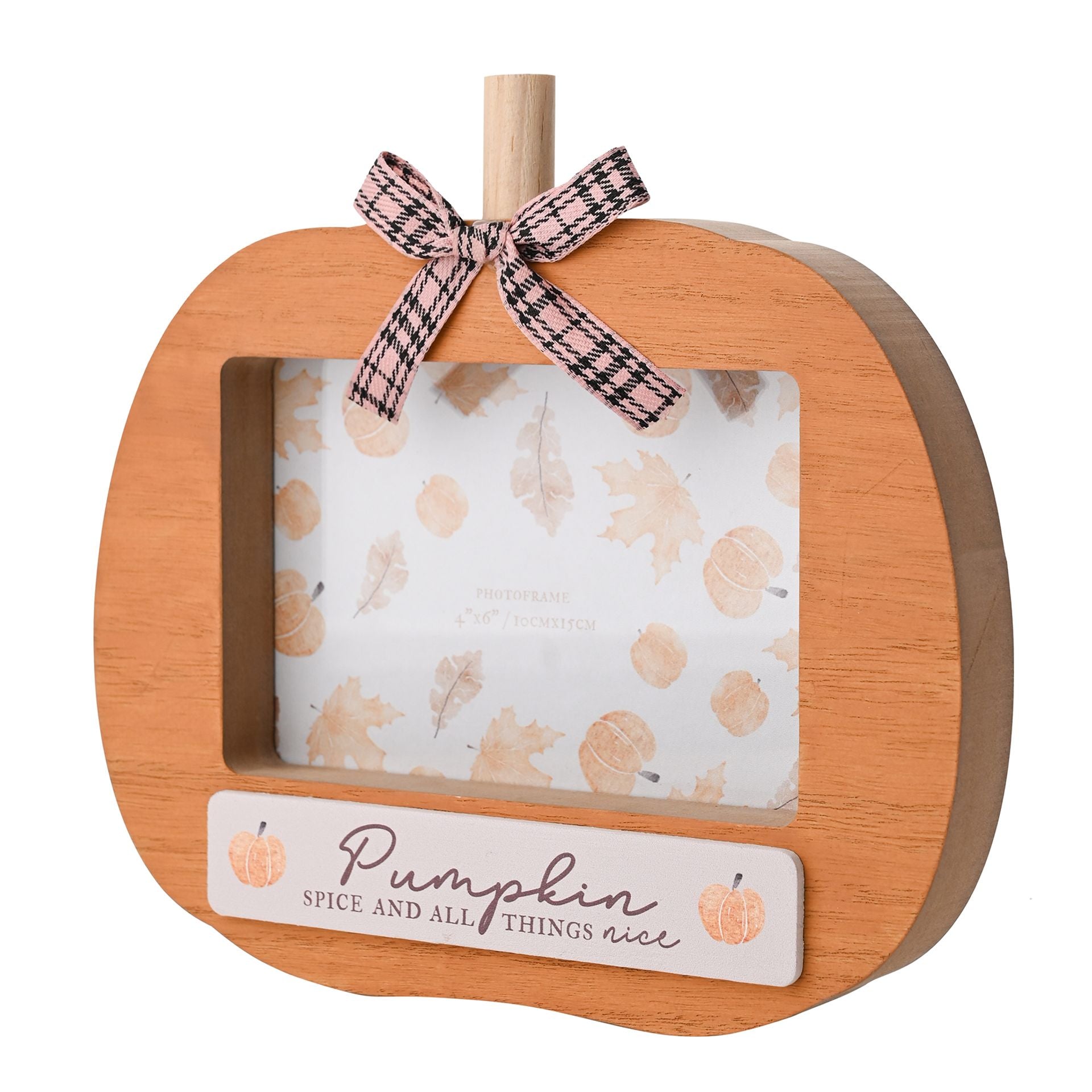 Country Living Photo Frame 6" x 4" - Pumpkin Shaped
