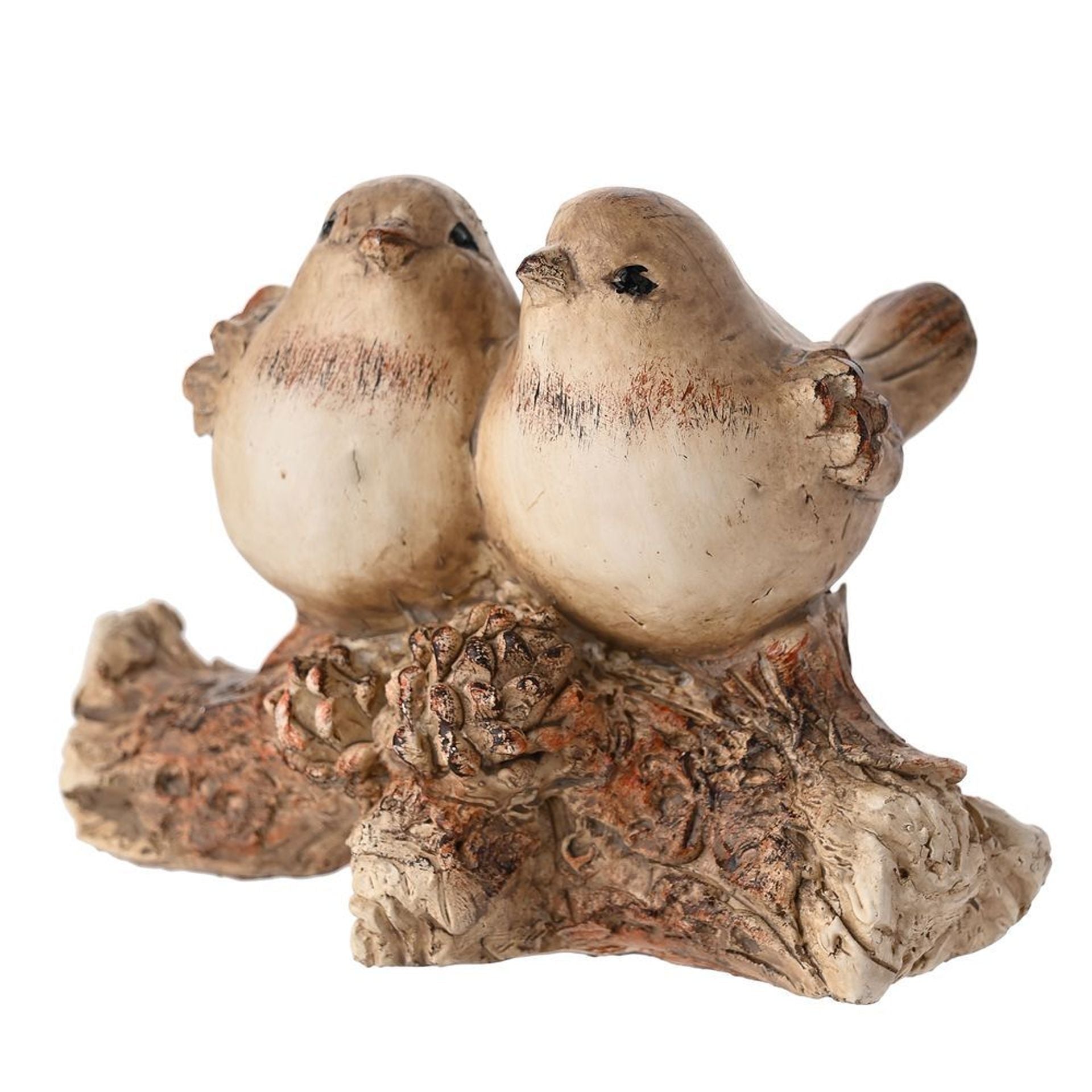 Country Living Wood Effect Resin Birds on a Branch