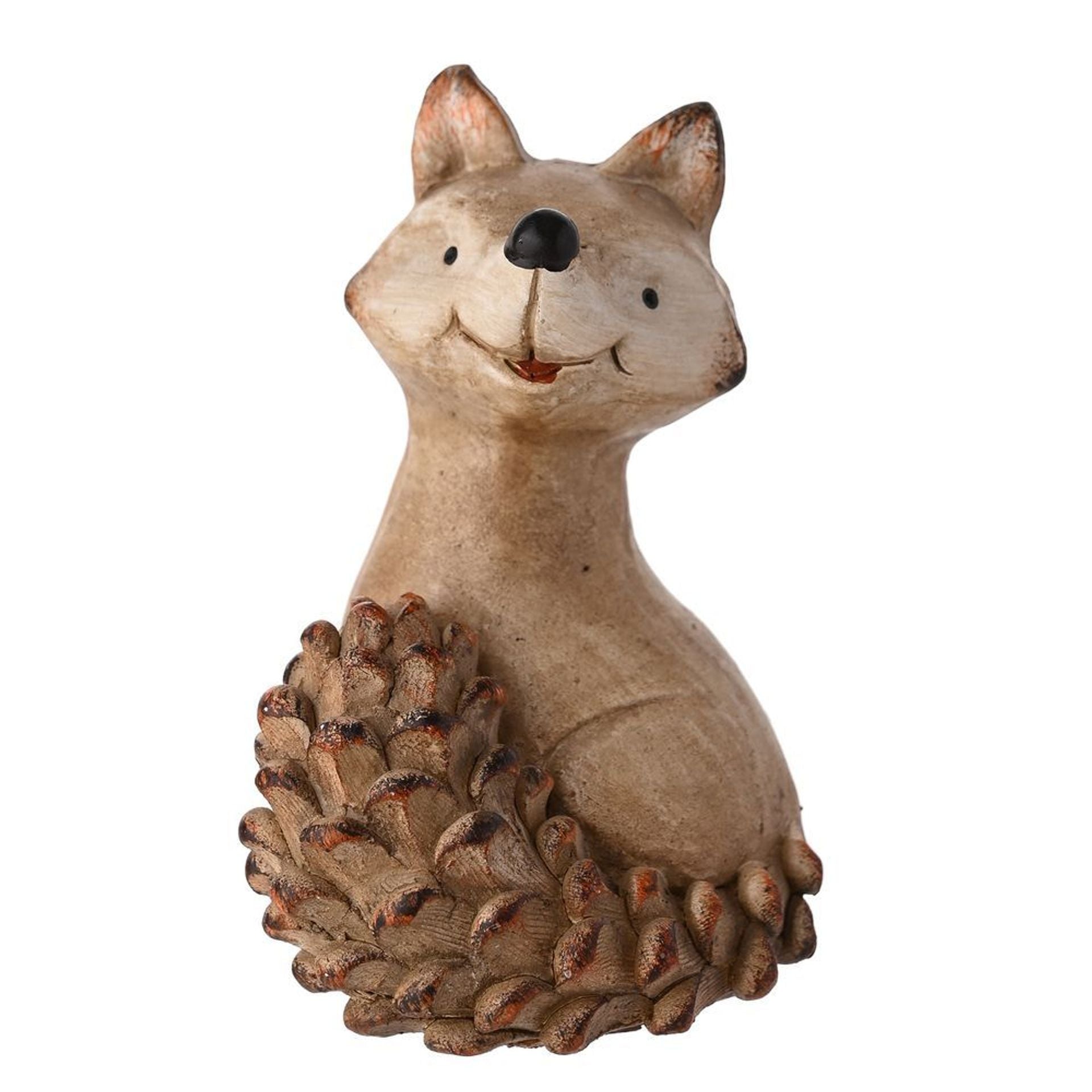 Country Living Wood Effect Resin Fox - Small