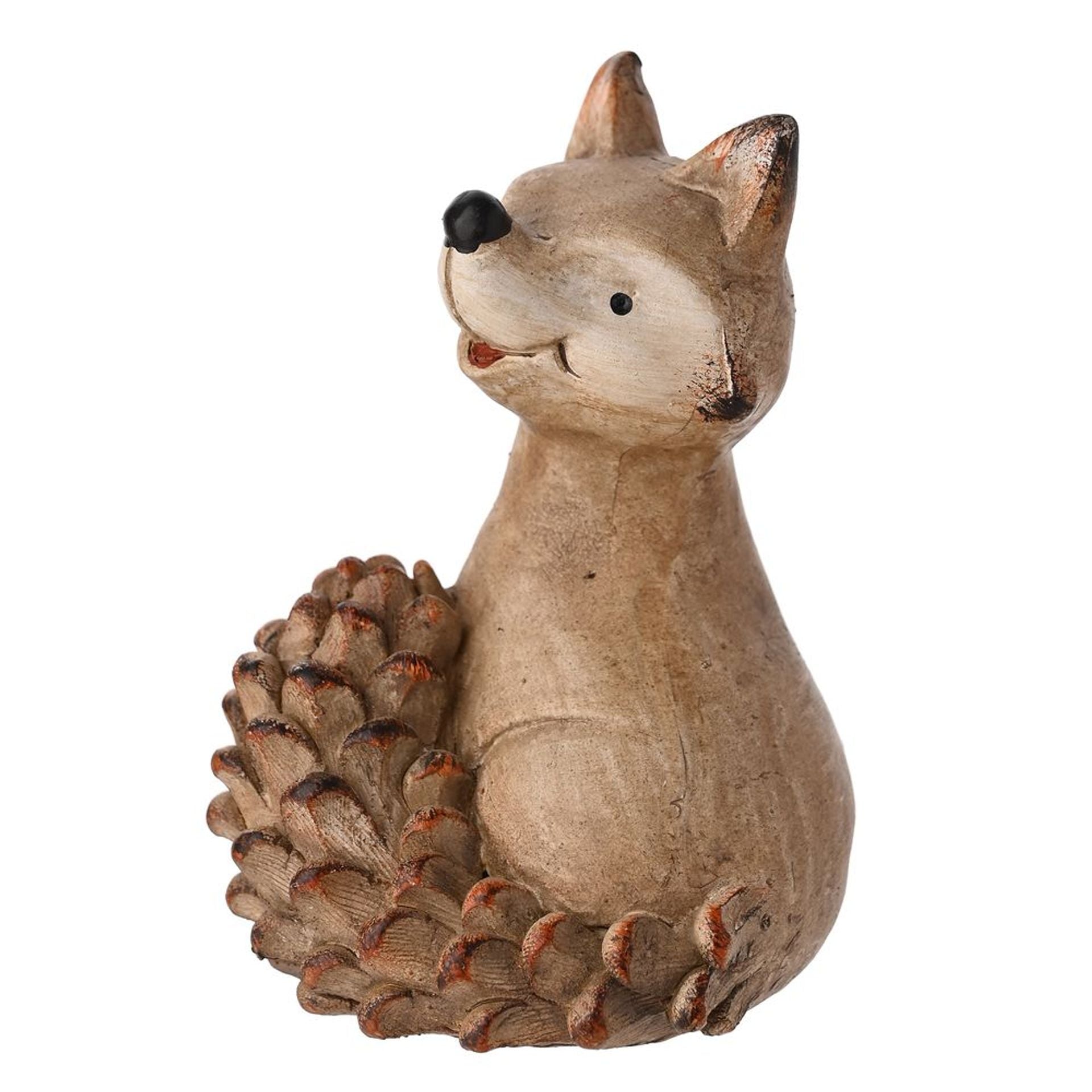Country Living Wood Effect Resin Fox - Small