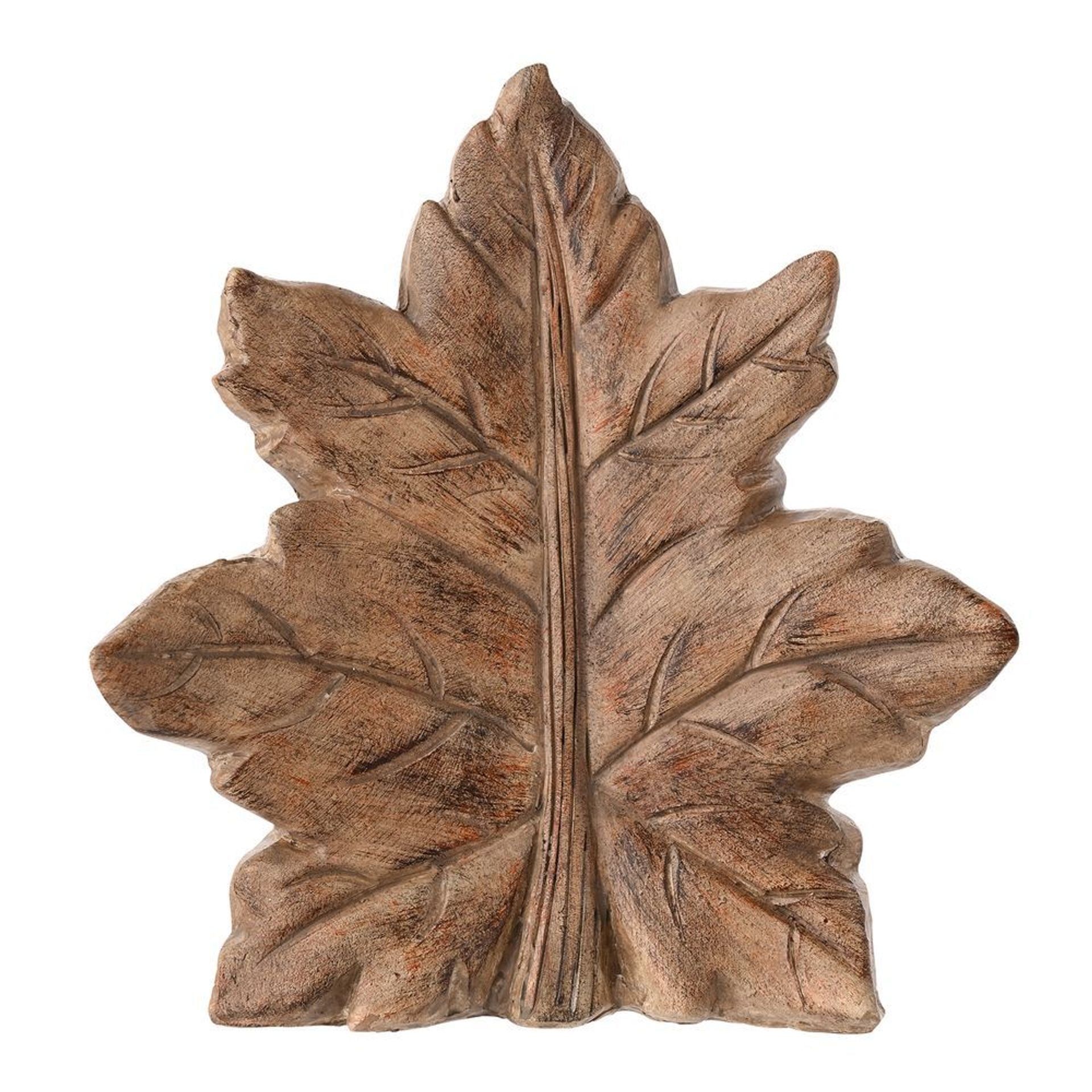Country Living Wood Effect Resin Leaf - Medium
