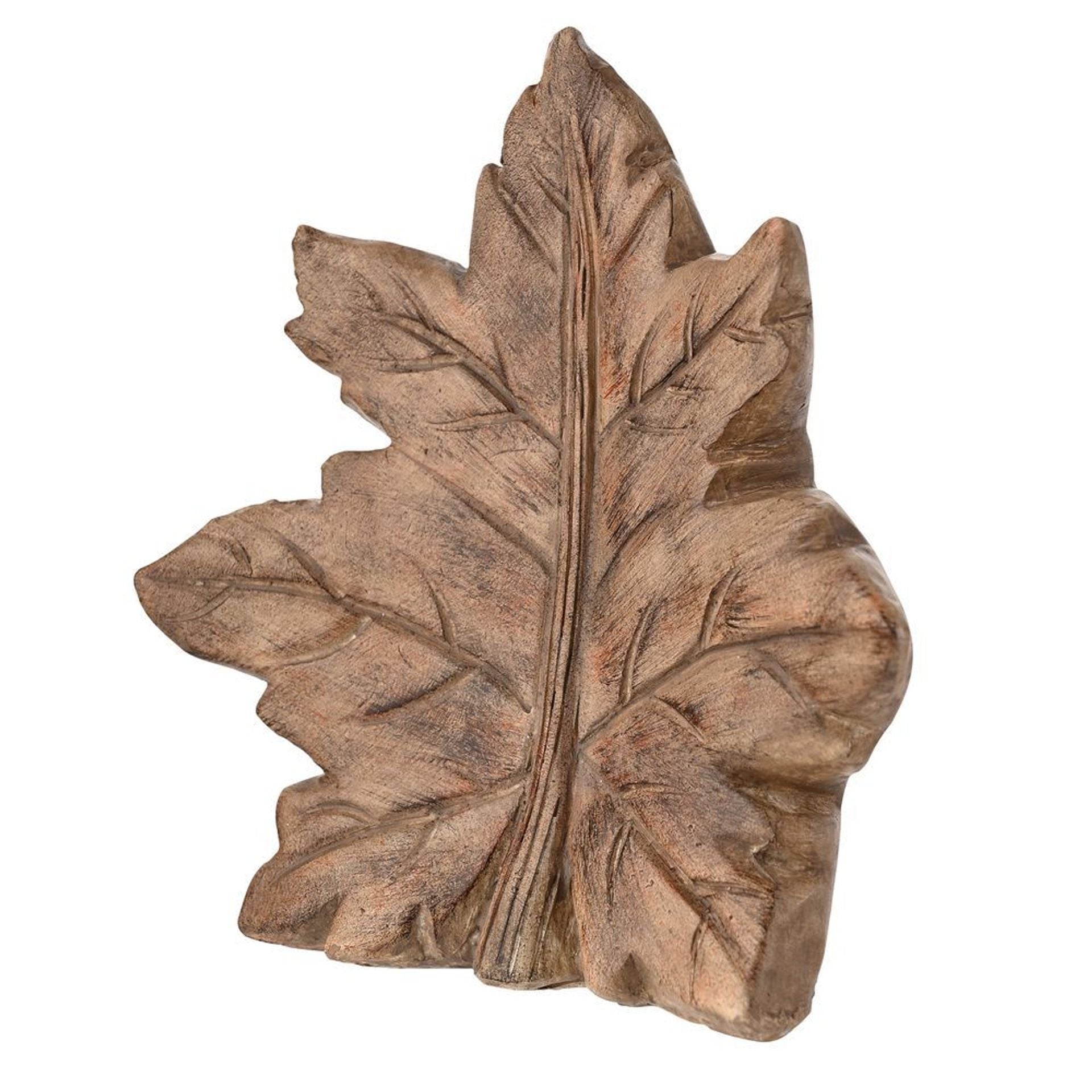 Country Living Wood Effect Resin Leaf - Medium