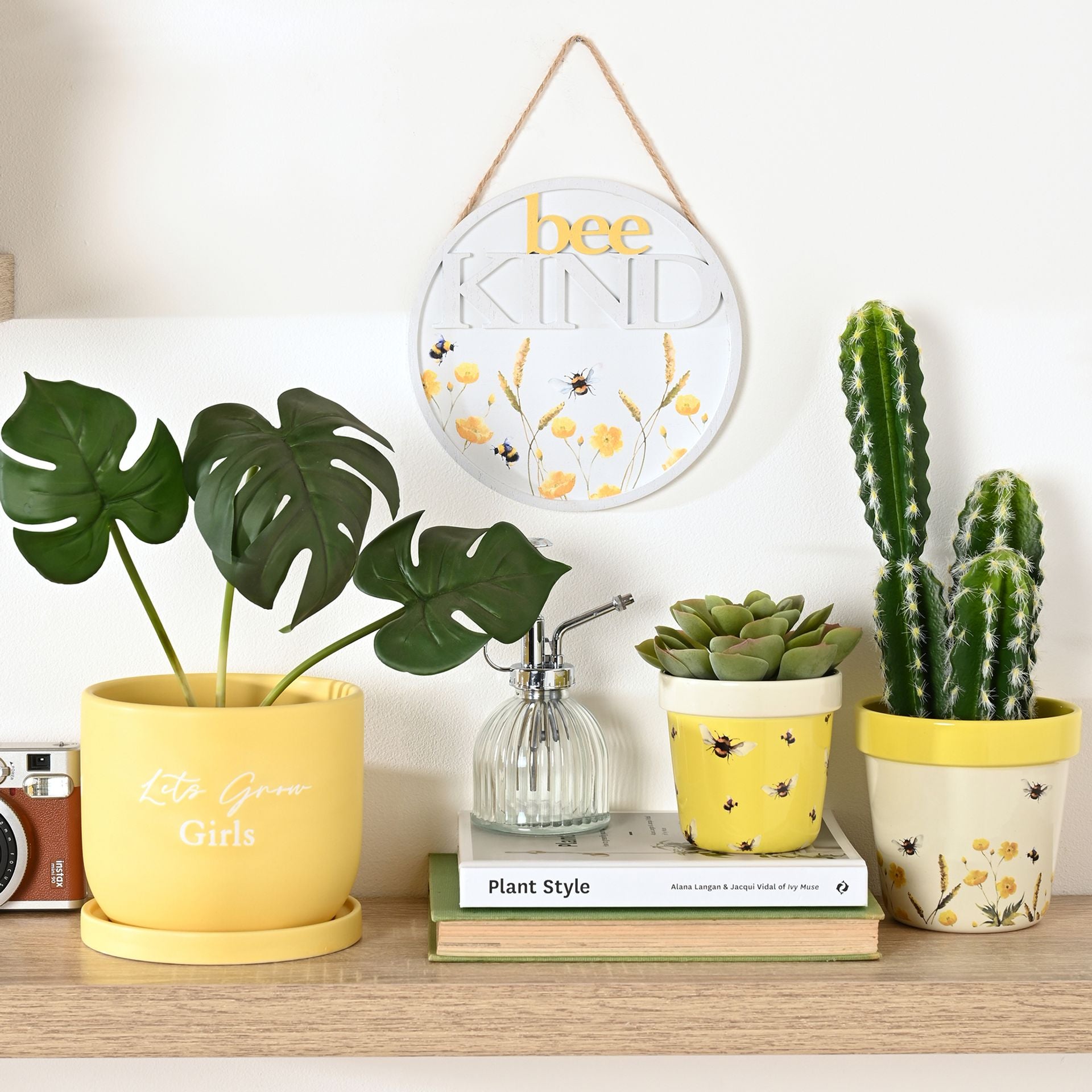 Country Living Ceramic Plant Pot - "Lets Grow Girls"