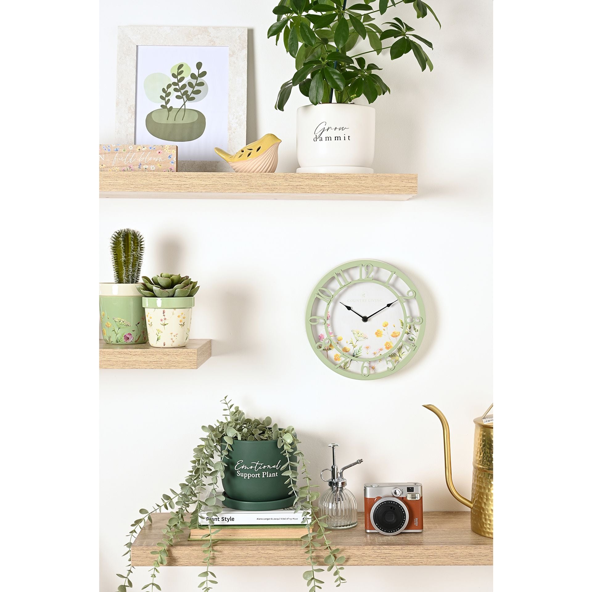 Country Living Ceramic Plant Pot - "Grow Damn It"