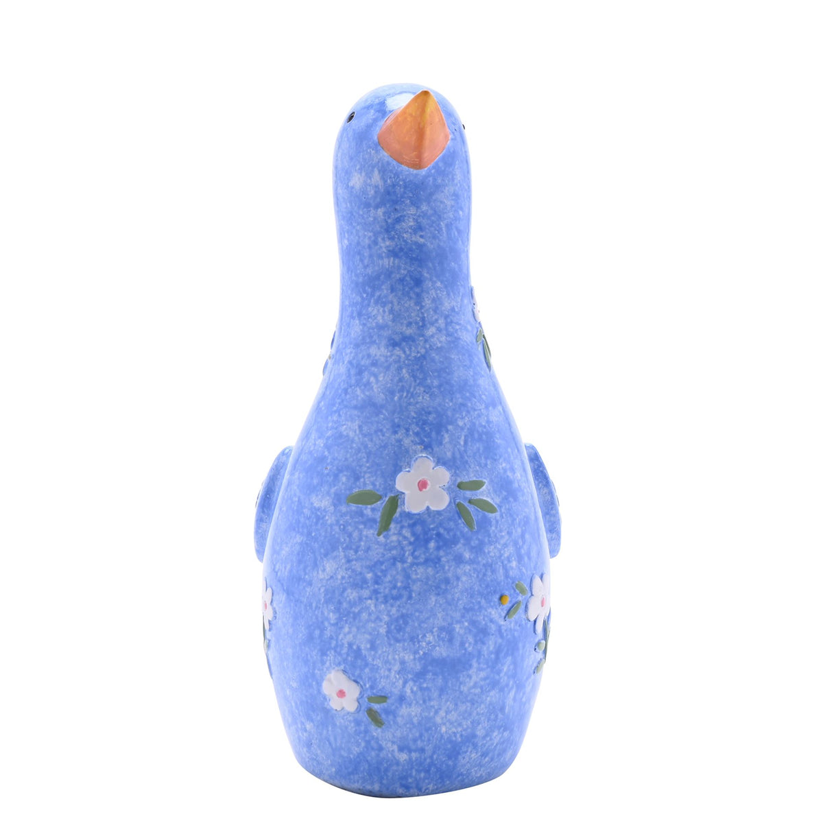 Country Living Floral Duck Resin Figurine