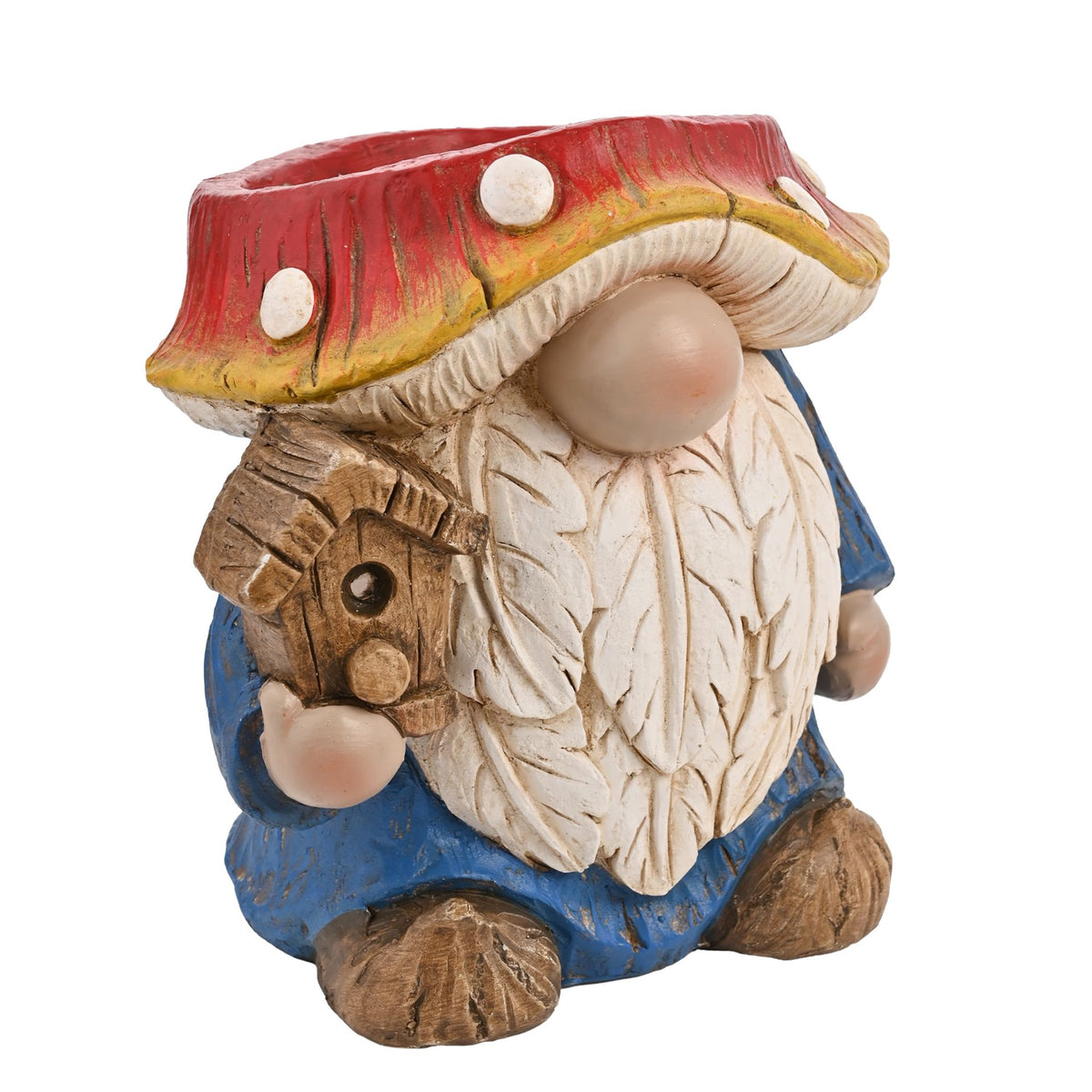 Country Living Gnome Planter With Birdhouse