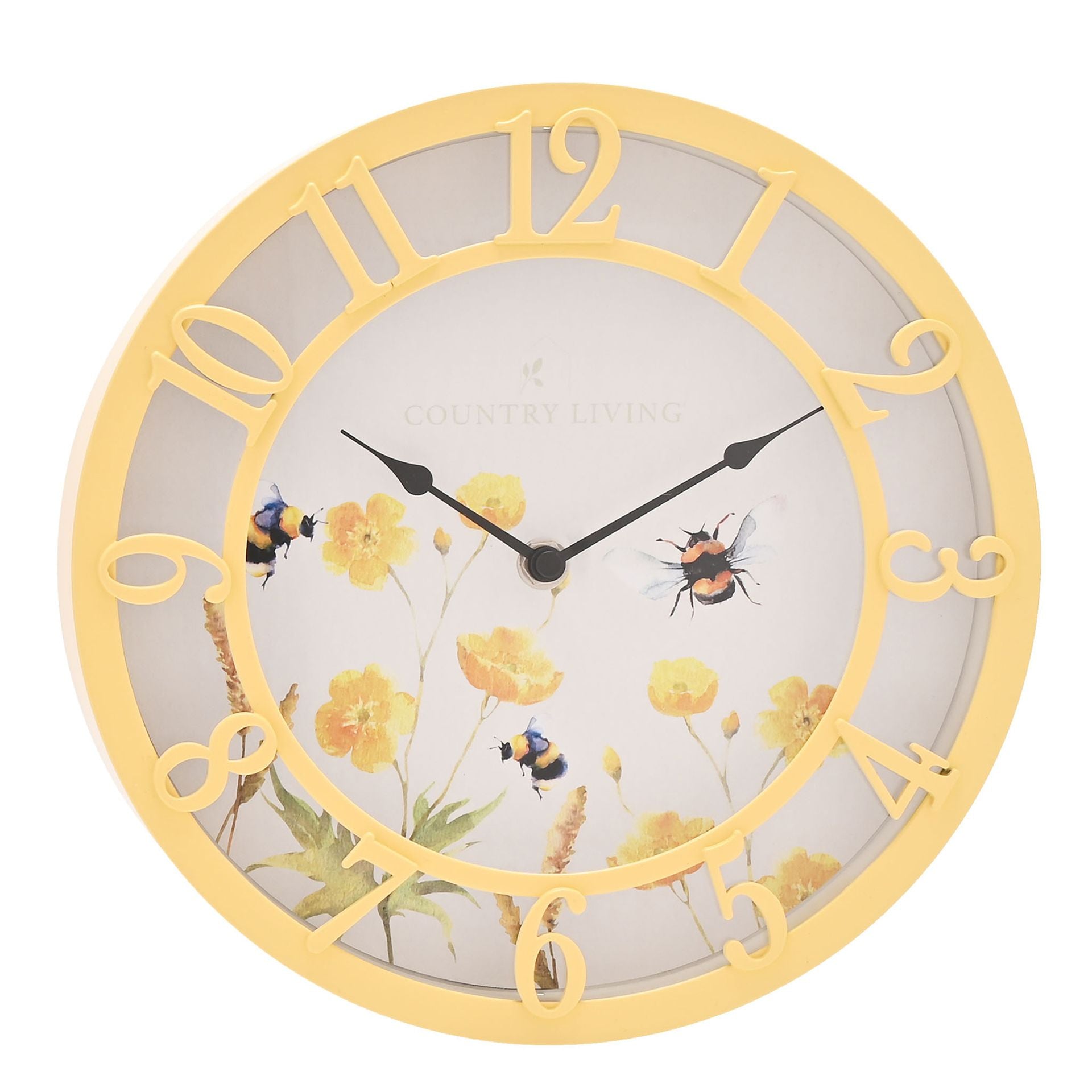 Country Living Outdoor Clock 25cms - Yellow Floral