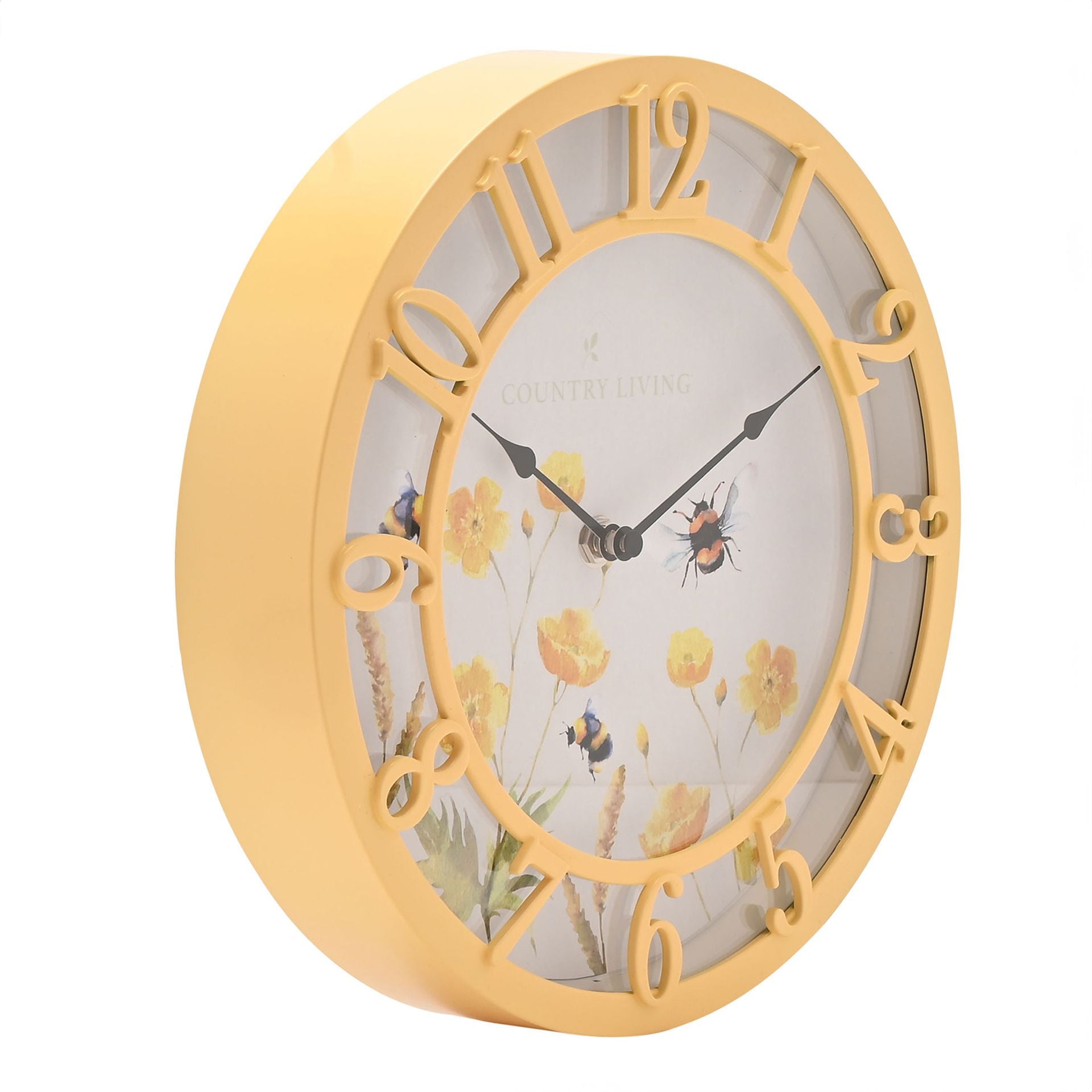 Country Living Outdoor Clock 25cms - Yellow Floral