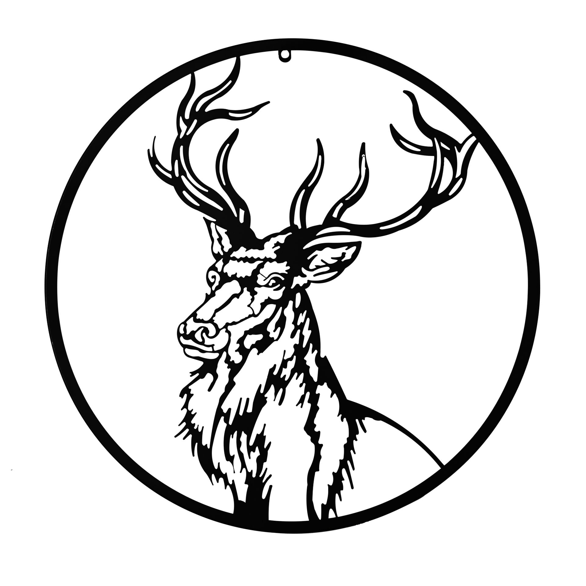 Country Living Metal Wall Art 60cm - Stag