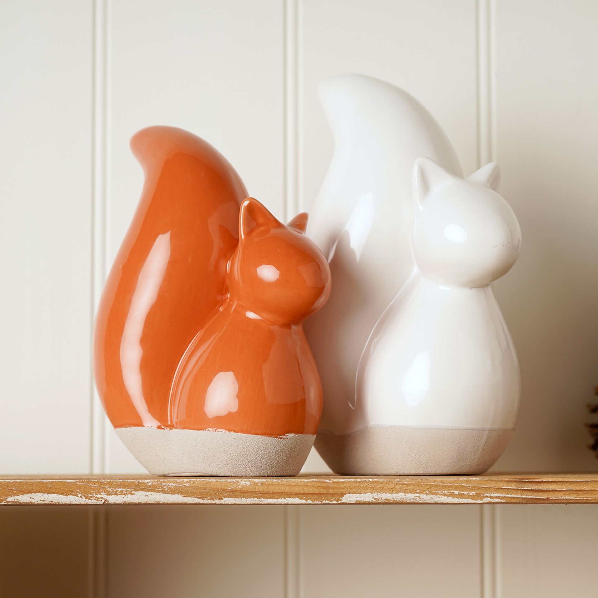 Country Living Orange Ceramic Squirrel - 15.5cm
