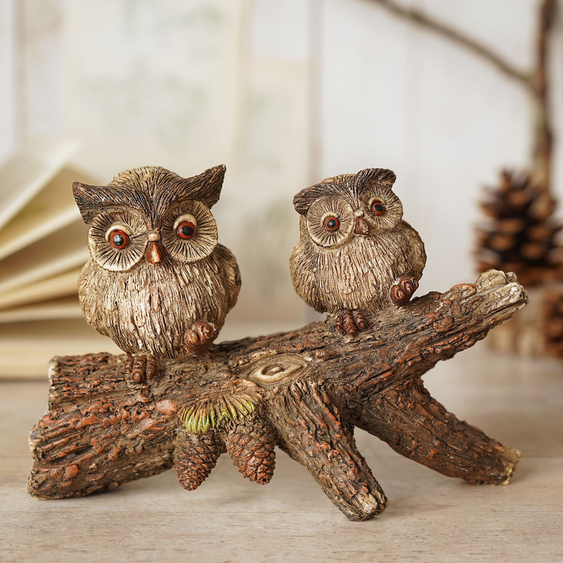 Country Living 2 Owls On A Branch