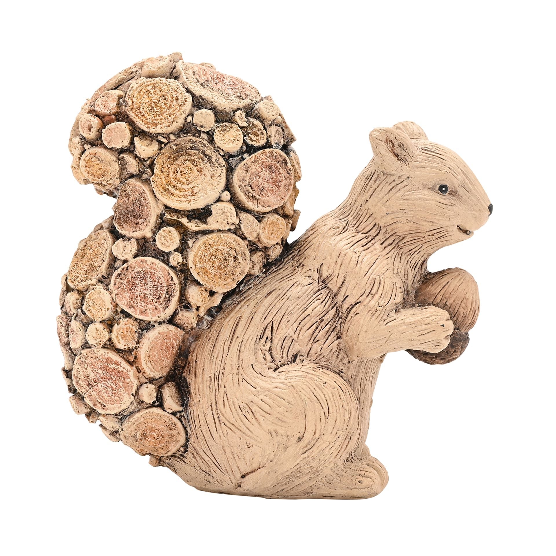 Country Living Wood Effect Squirrel with Log