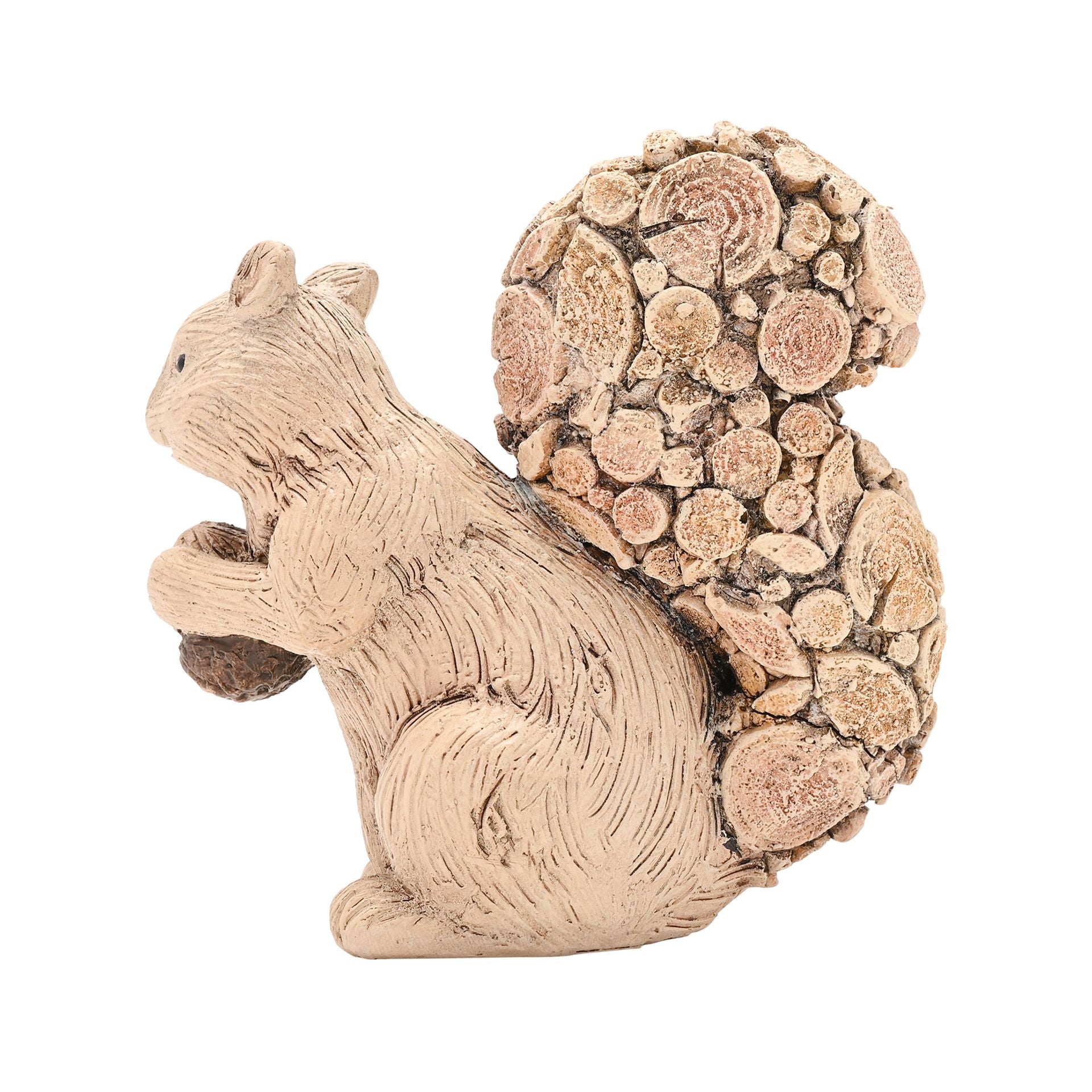 Country Living Wood Effect Squirrel with Log