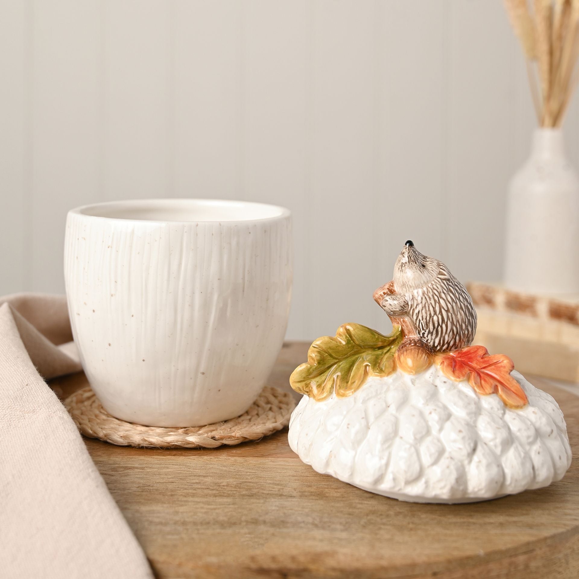 Country Living Storage Jar - Hedgehog On An Acorn