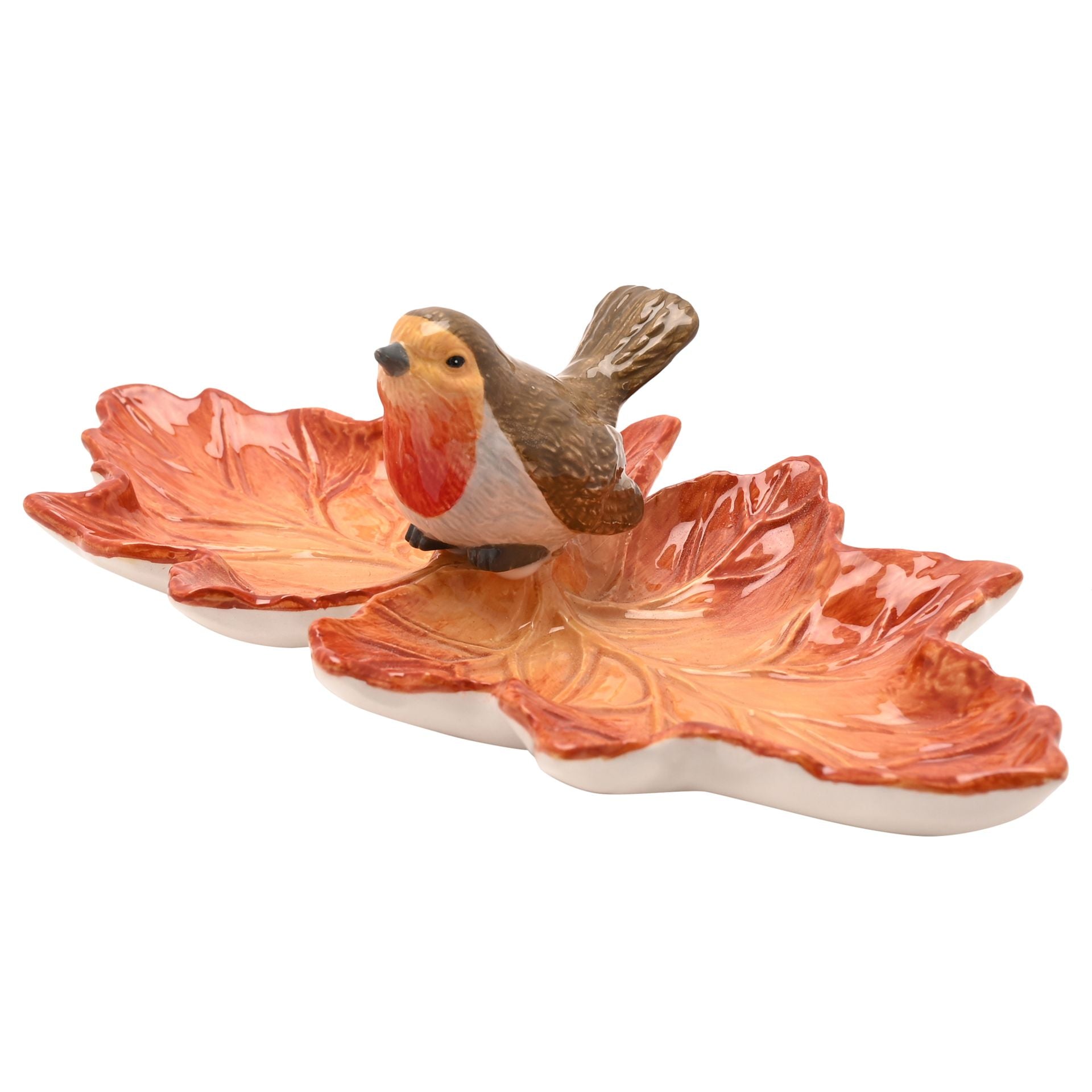 Country Living Robin On A Leaf Trinket Dish