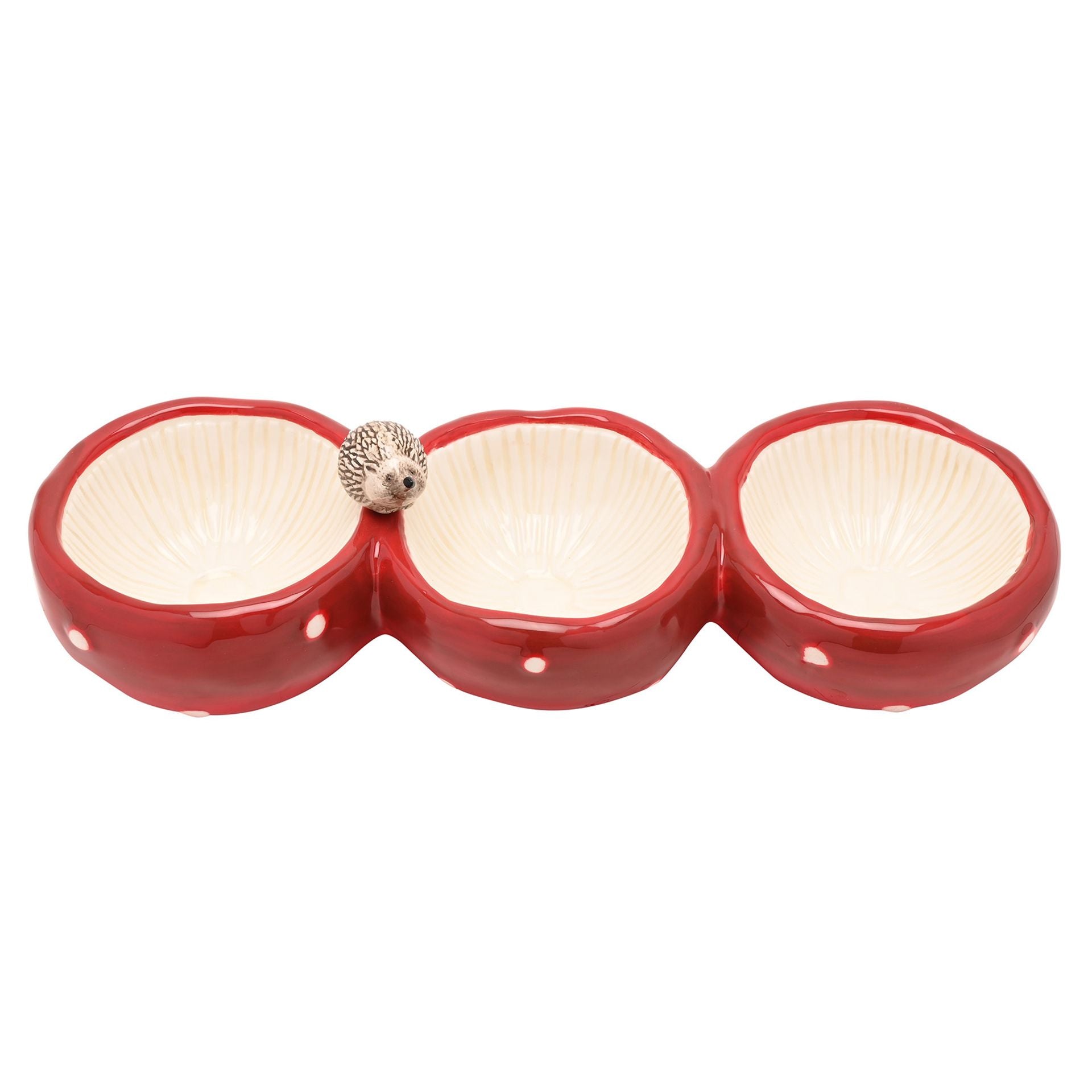 Country Living Toadstool & Hedgehog Triple Dish Serving Tray