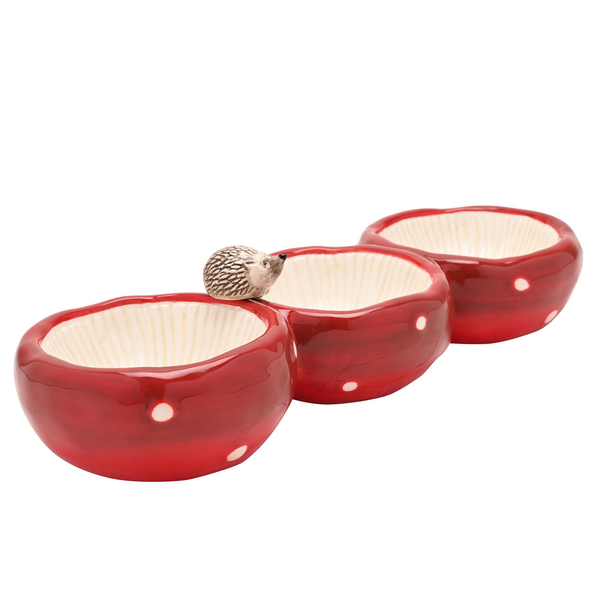 Country Living Toadstool & Hedgehog Triple Dish Serving Tray